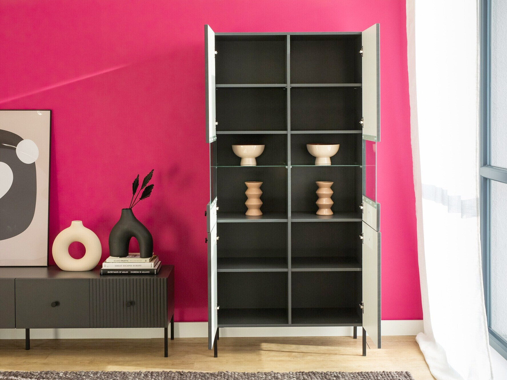 Boekenkast Etliva 108 (Antraciet)