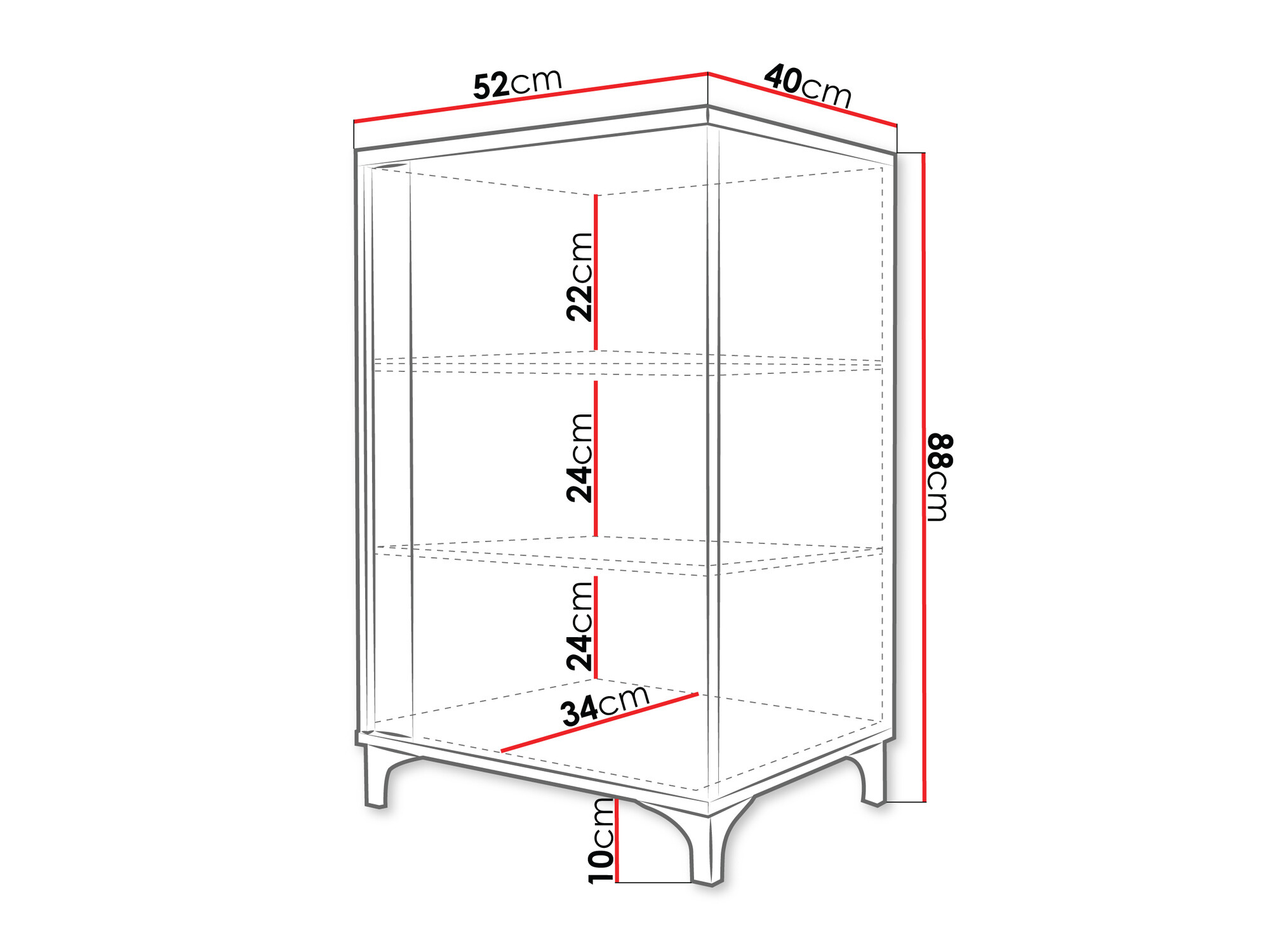 Dressoir Livseri 101 (Wit + Glanzend wit)