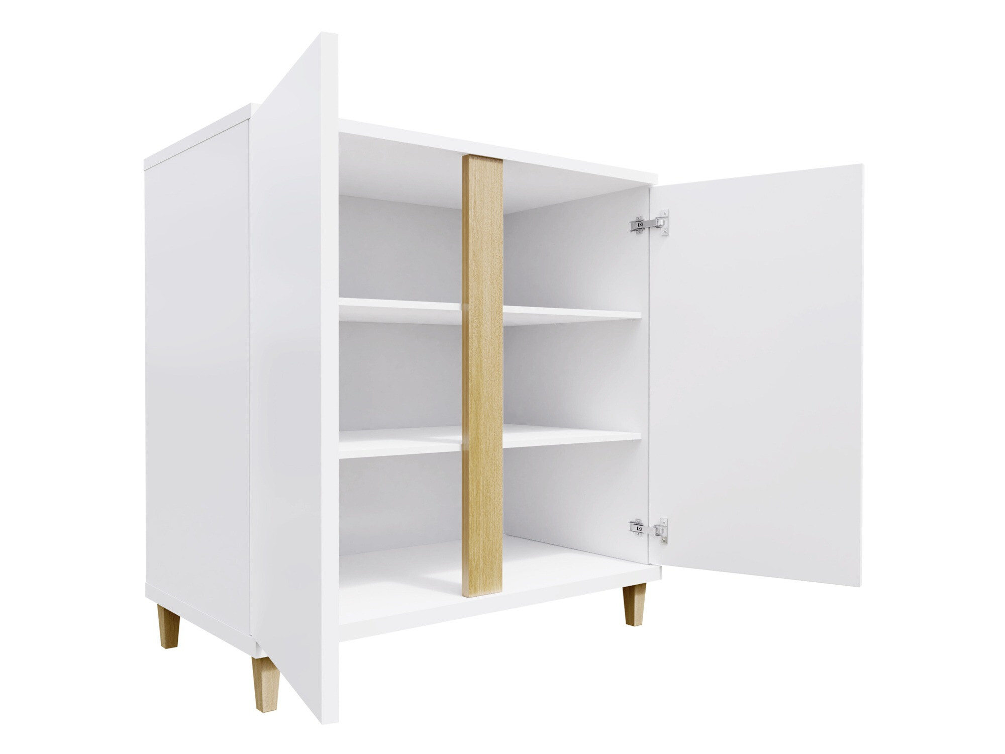Dressoir Livseri 102 (Wit + Glanzend wit + Glanzend zwart)