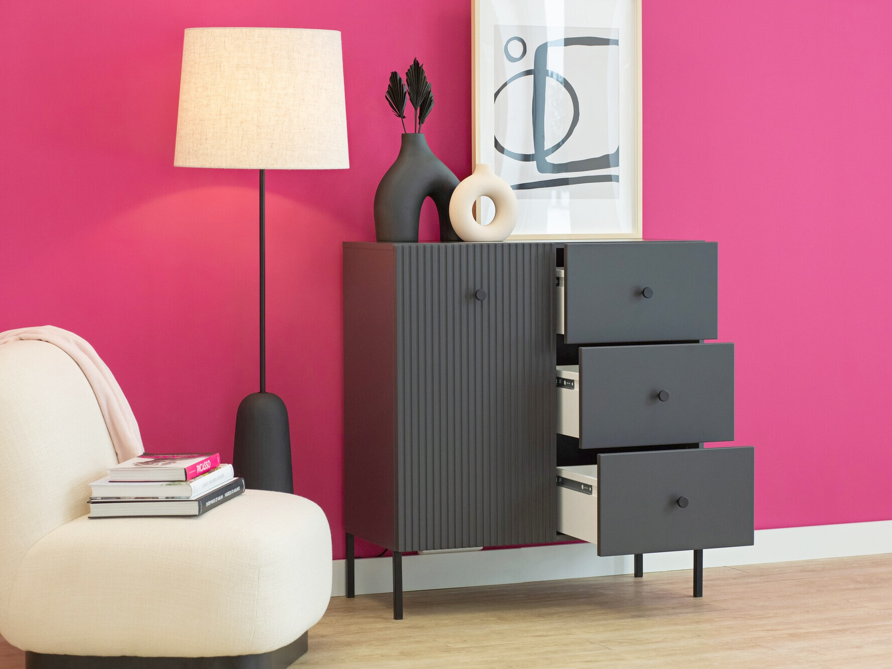 Ladekast Etliva 100 (Antraciet)