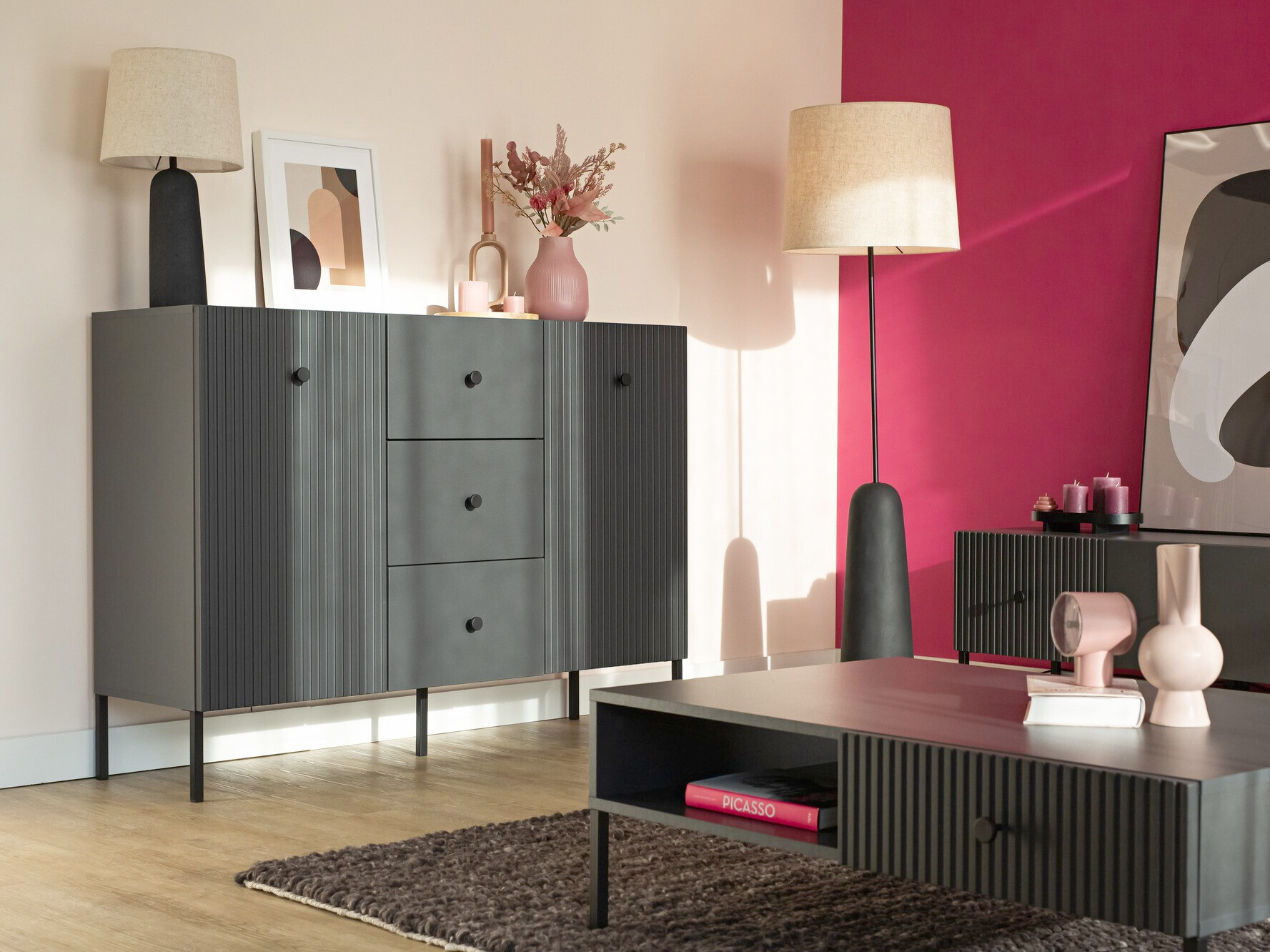 Ladekast Etliva 101 (Antraciet)