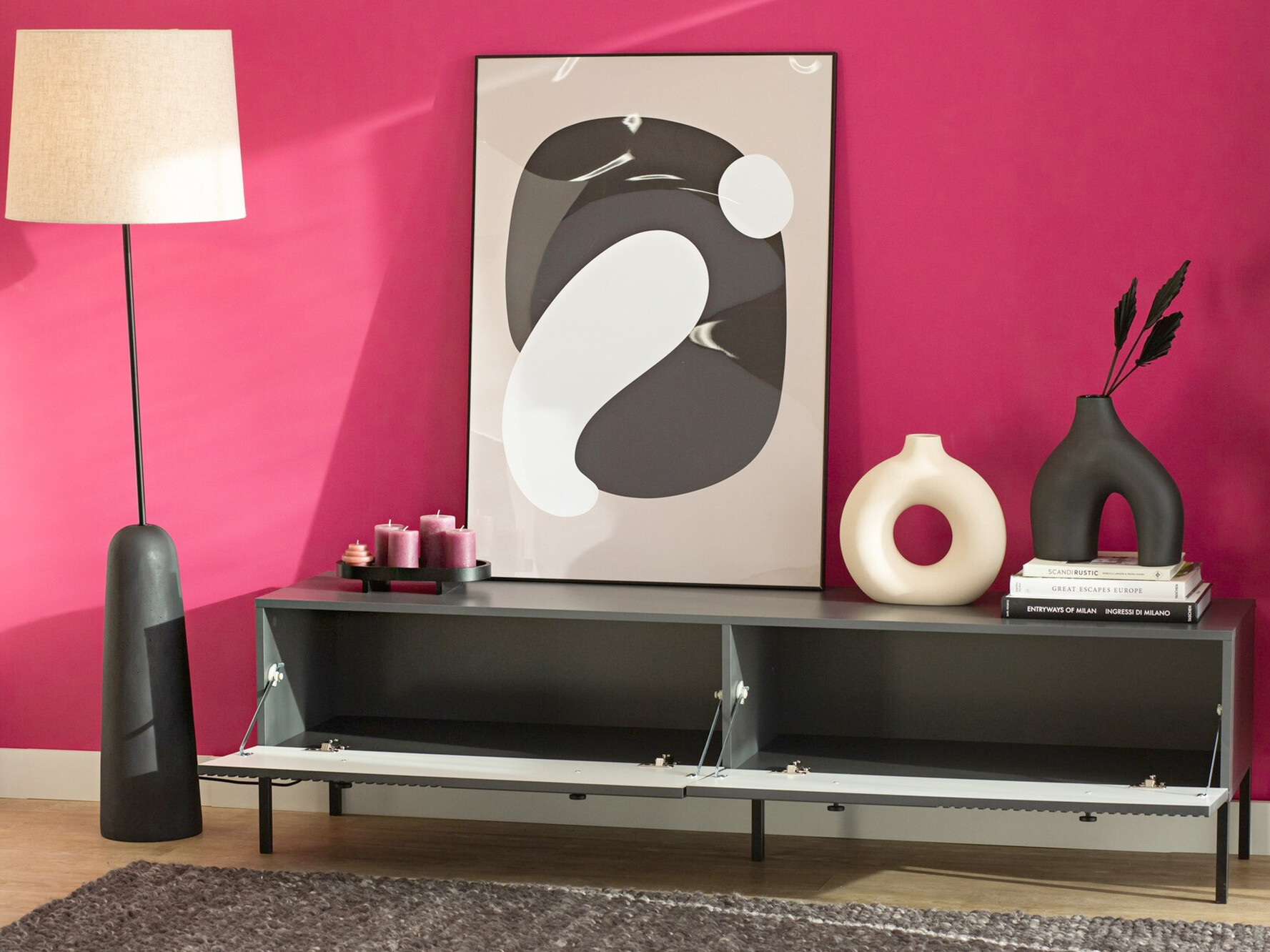 TV-meubel Etliva 105 (Antraciet)