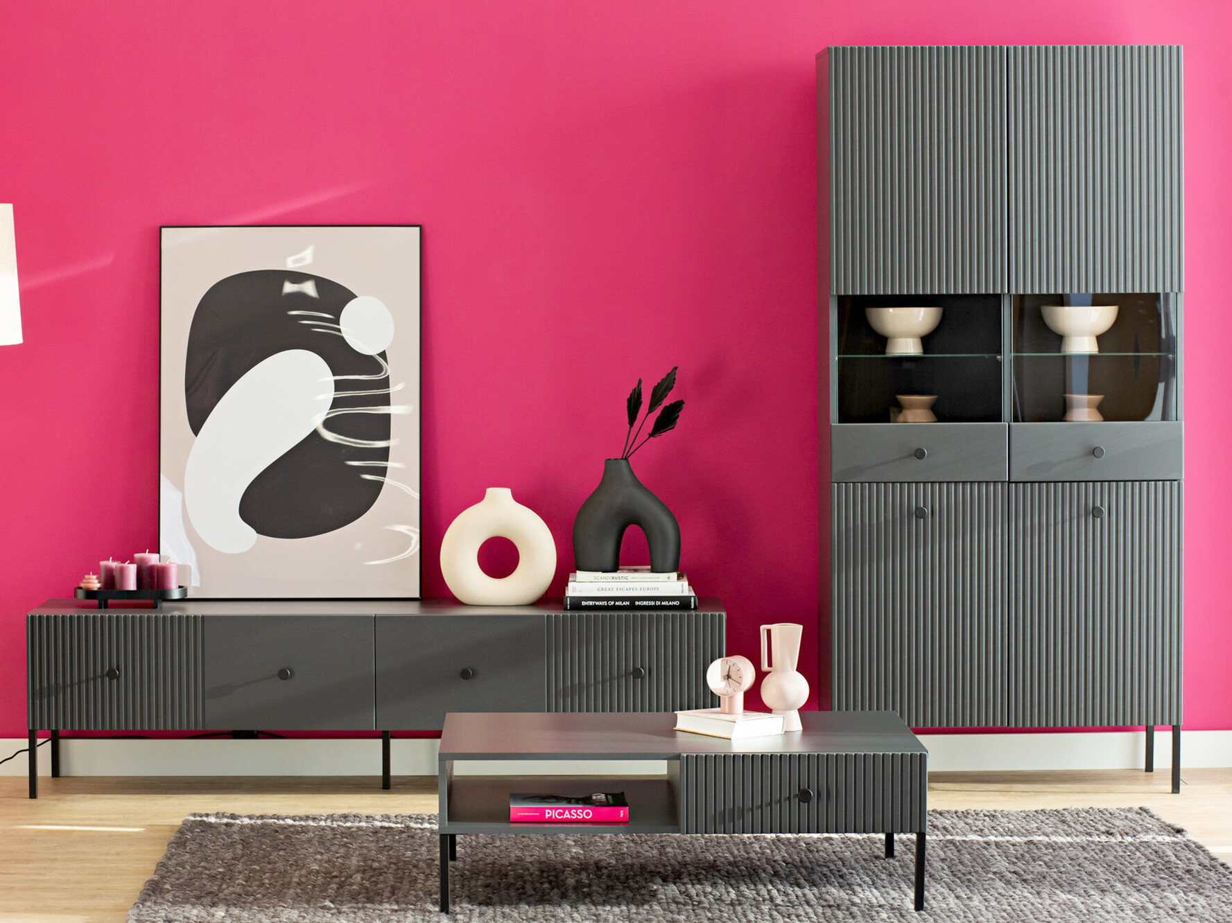 TV-meubel Etliva 105 (Antraciet)