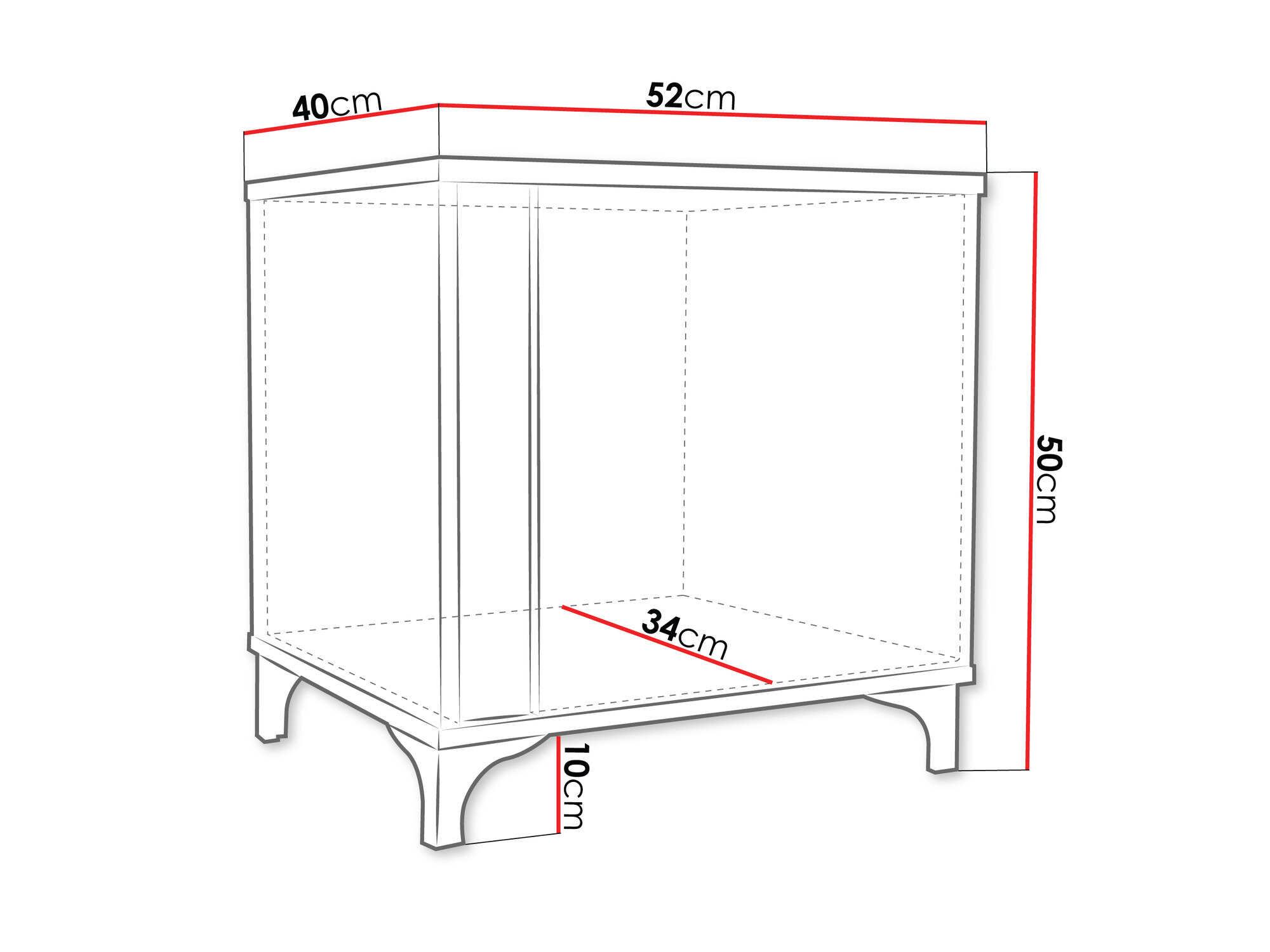 Nachtkastje Livseri 111 (Wit + Glanzend wit)