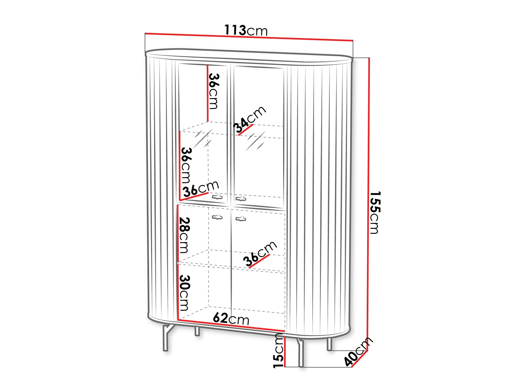 Boekenkast Novmono 112