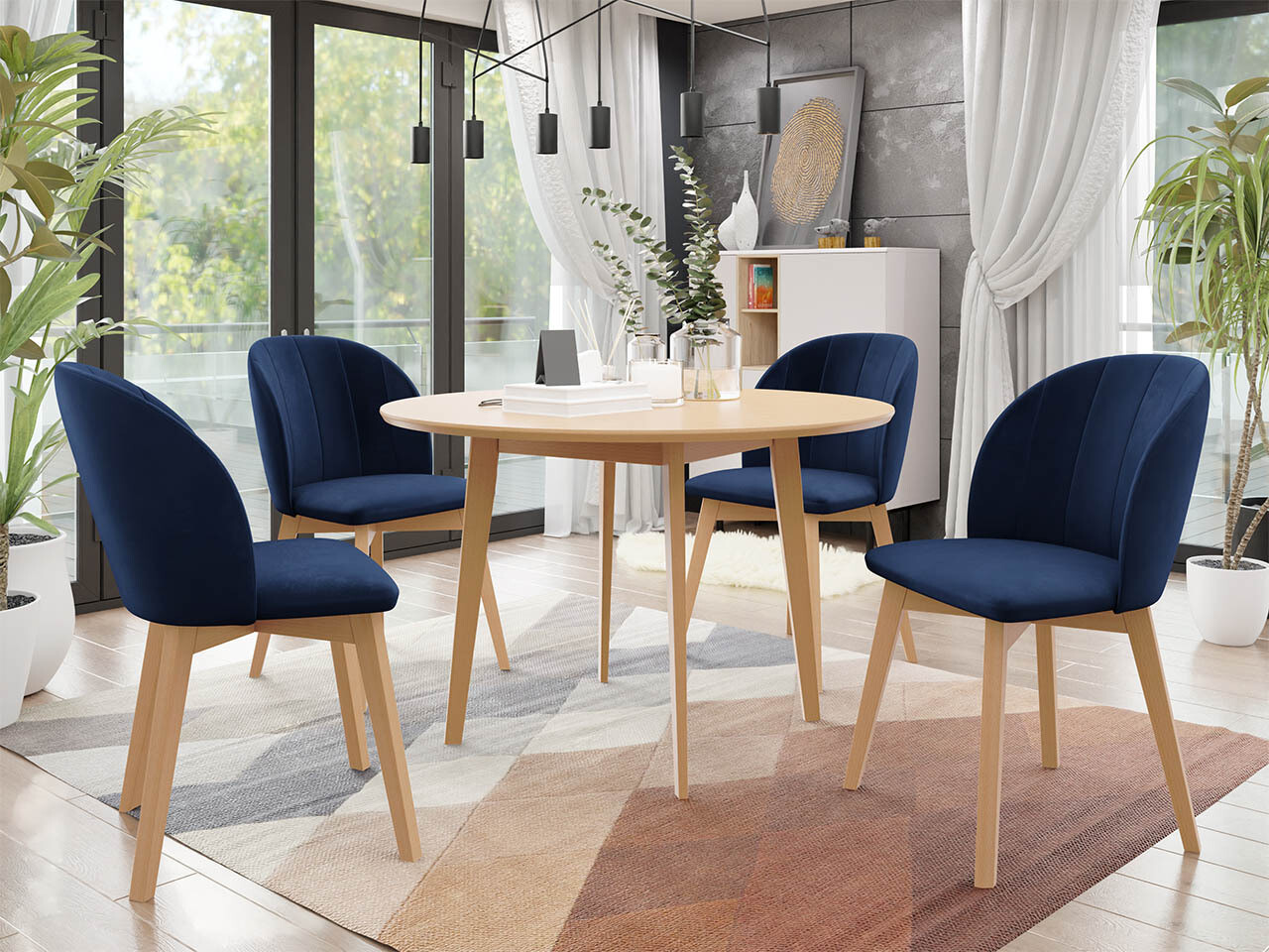 Eetkamerset Racine 136 (Bruin)