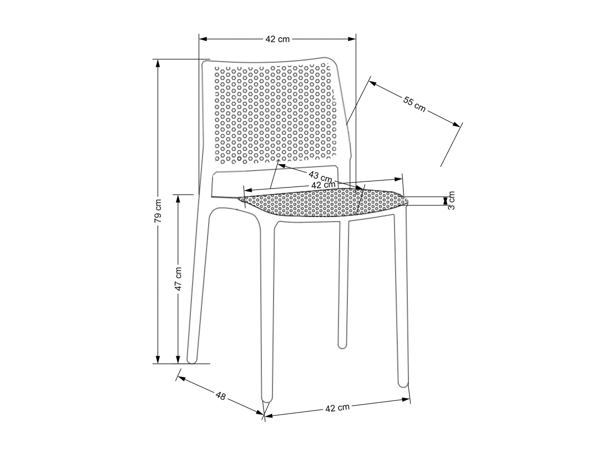 Stoel Houston 1648 (Zwart)