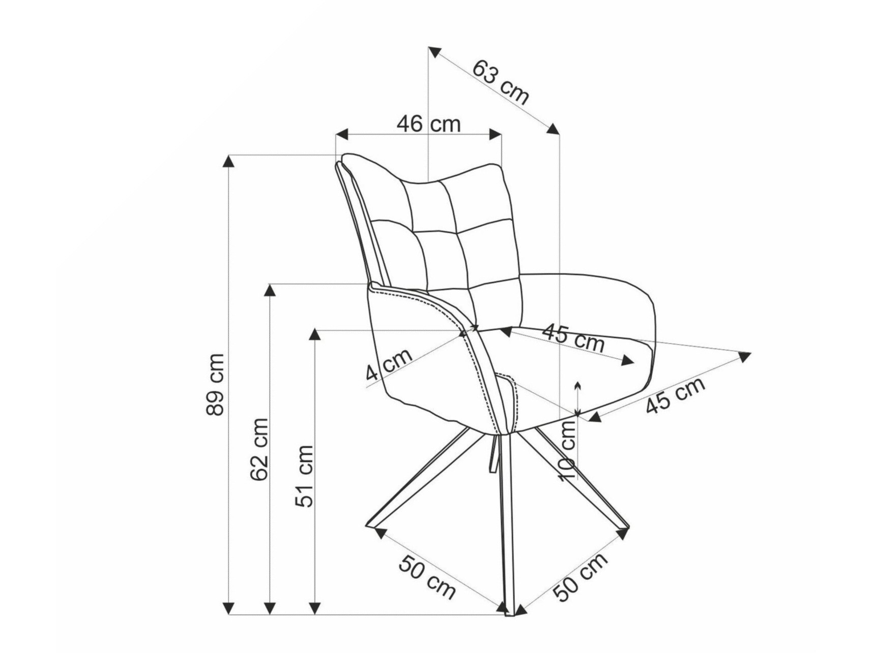 Stoel Houston 1833 (Beige)
