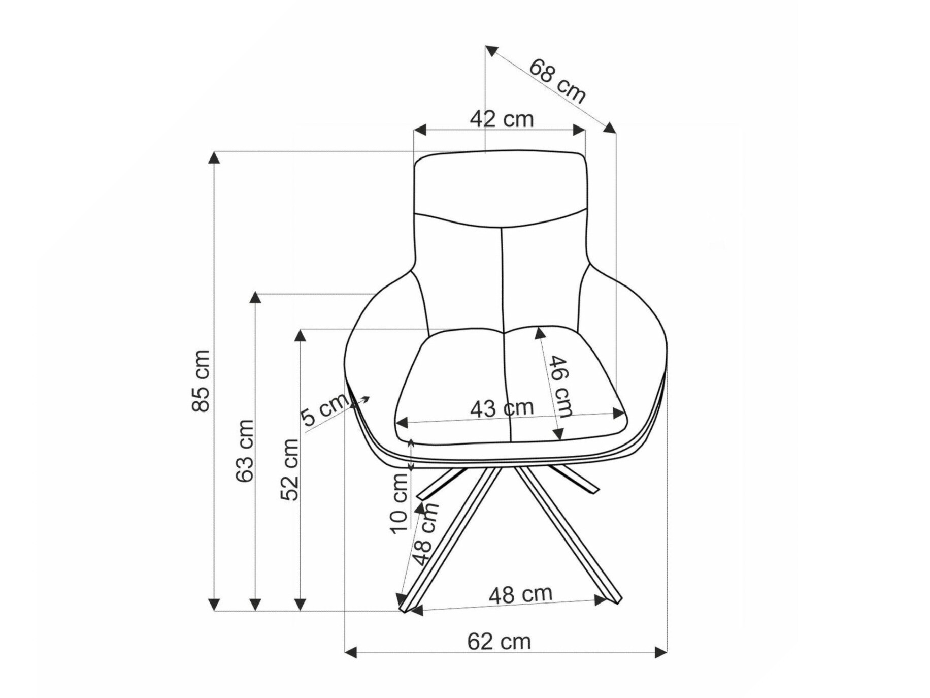 Stoel Houston 1872 (Beige)
