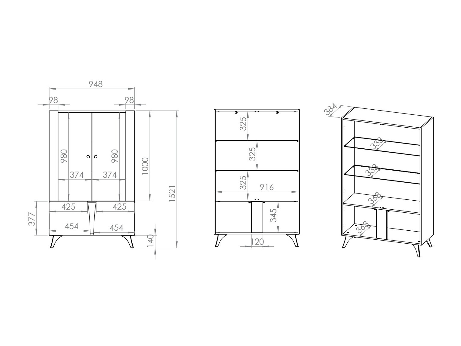 Boekenkast Verenoa 107
