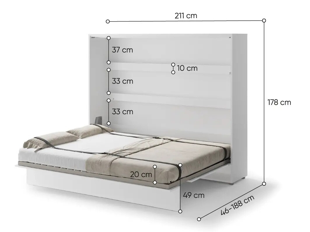 Muurbed Concept Pro Lenart Levfere 115 (Wit)