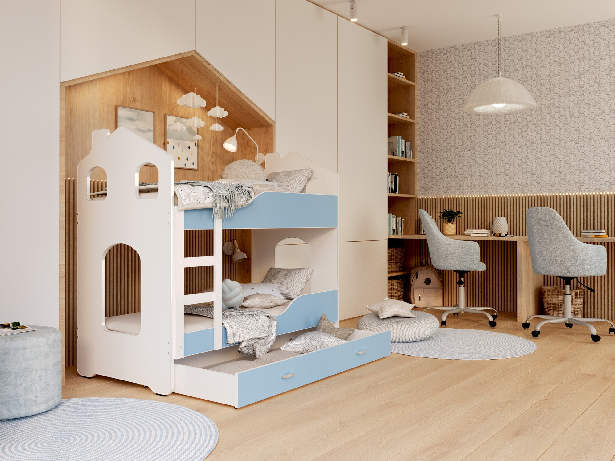 Stapelbed Aurora 115 (Blauw)