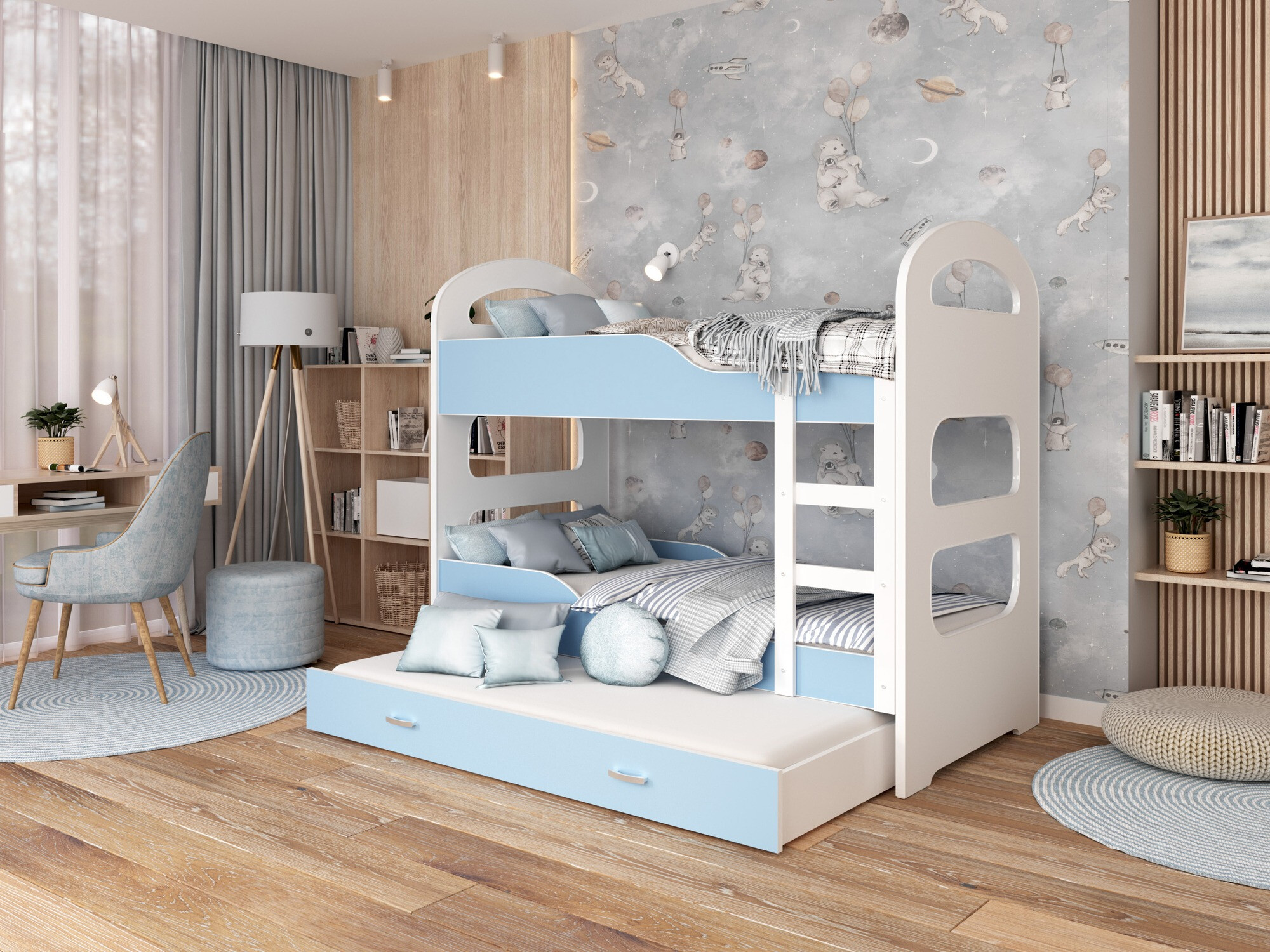 Stapelbed Aurora 115 (Blauw)