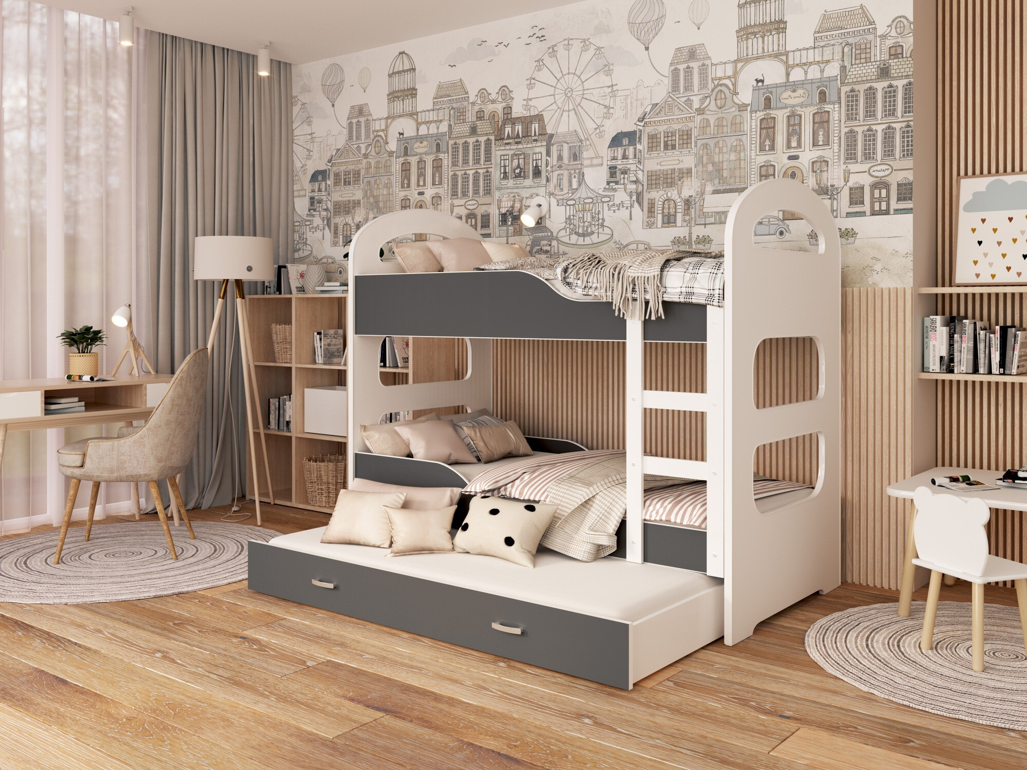 Stapelbed Aurora 115 (Grijs)
