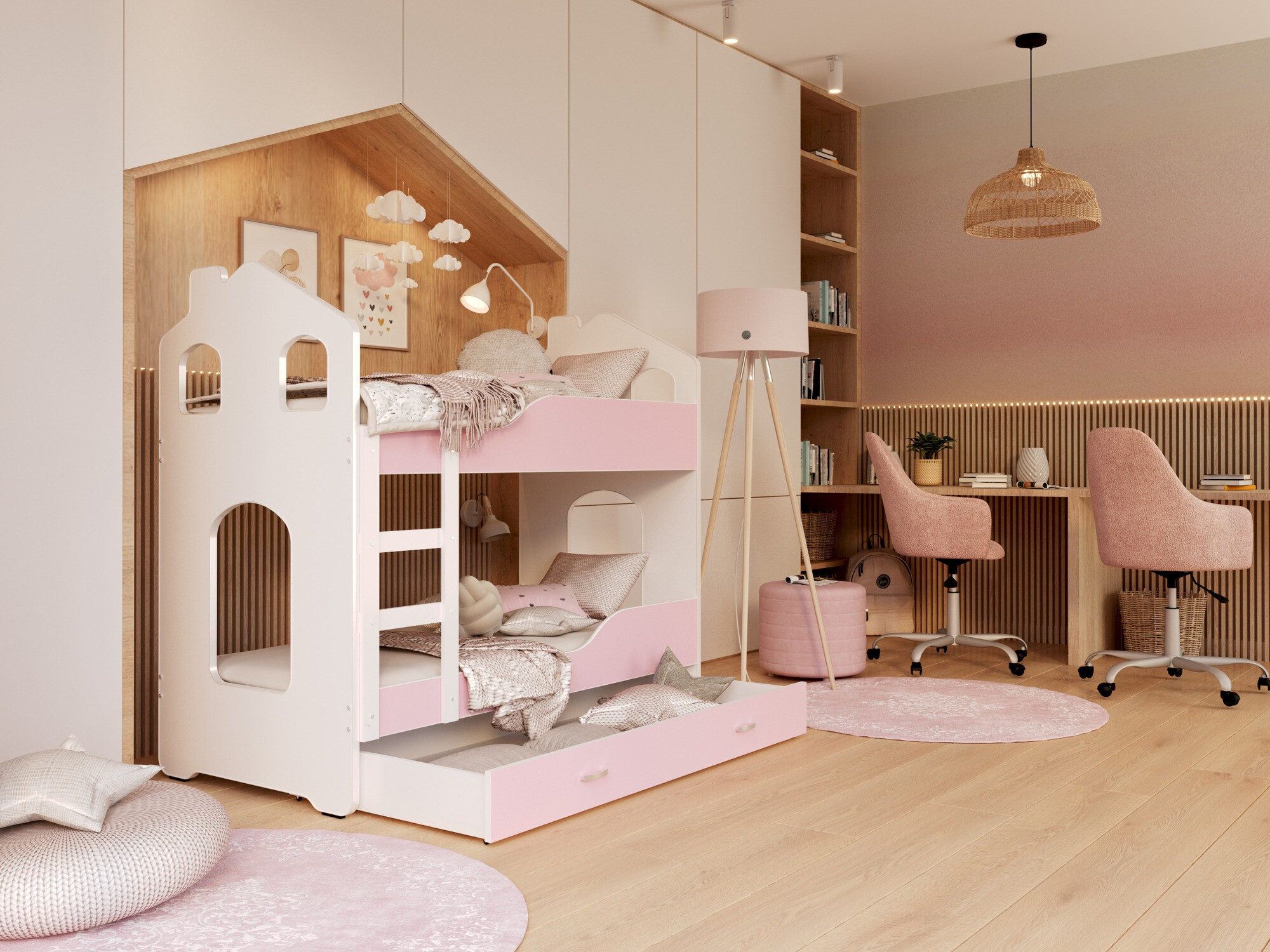 Stapelbed Aurora 115 (Roze)