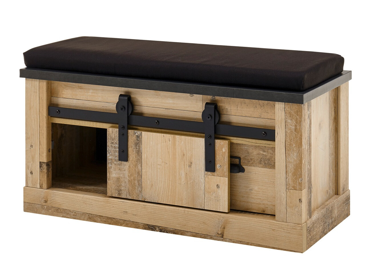 Gangmeubelset Cirtale 130 (Verouderd hout + Antraciet)