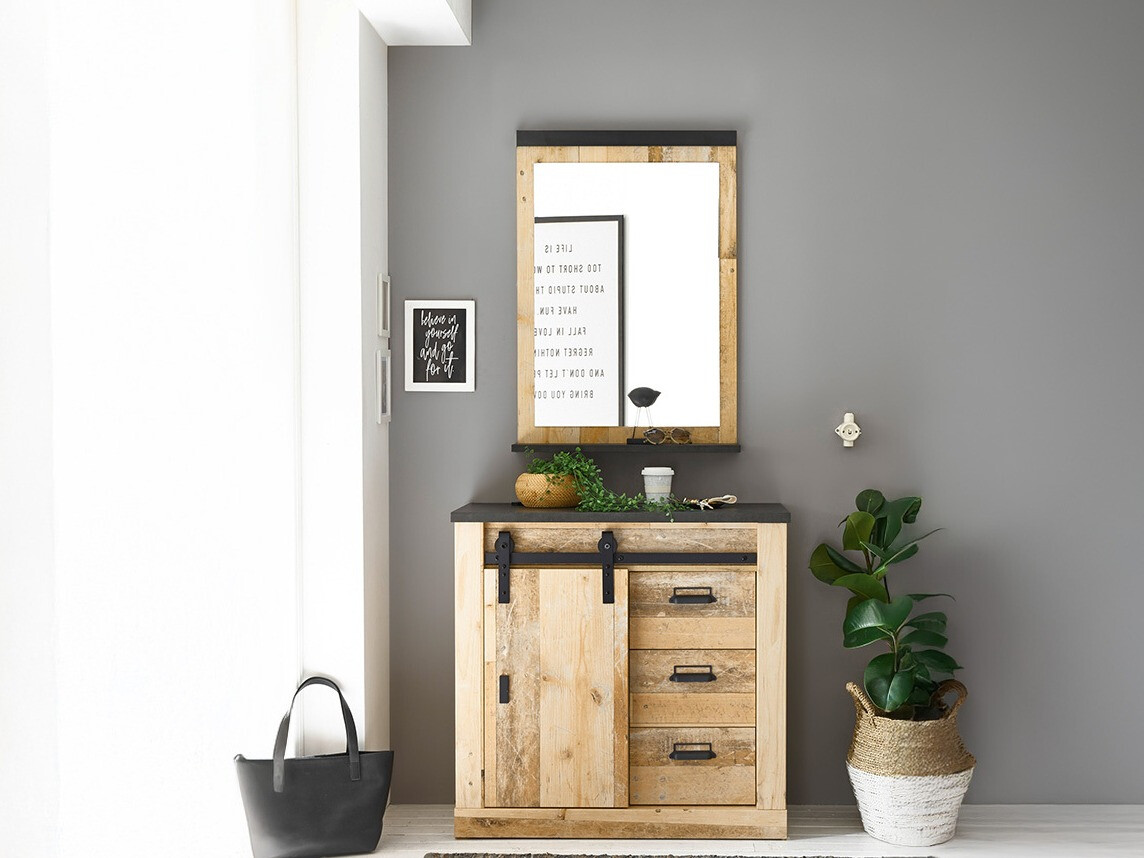 Gangmeubelset Cirtale 129 (Verouderd hout + Antraciet)