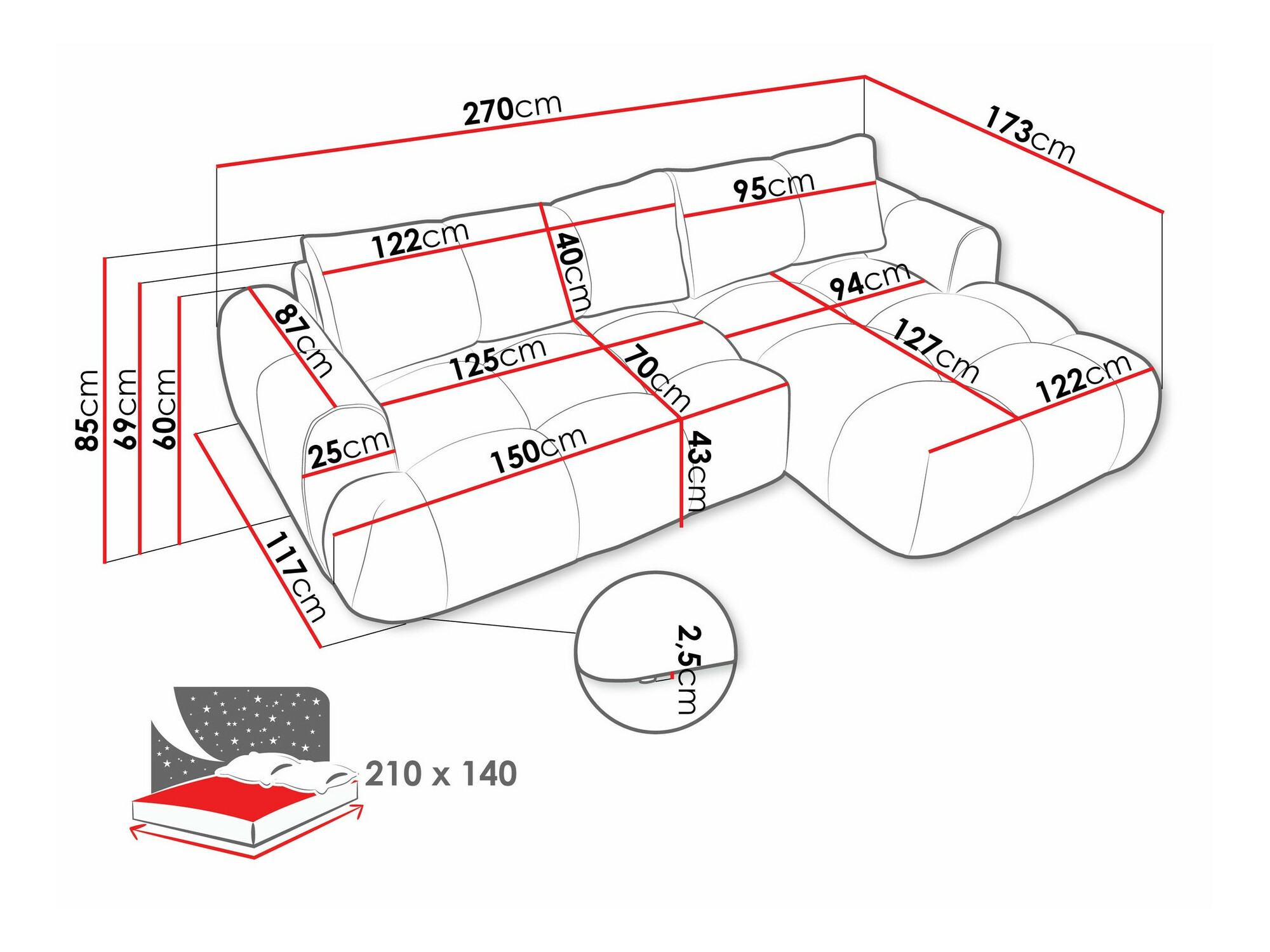 Hoekbank TrendyNest 109 (Now Or Never 18)