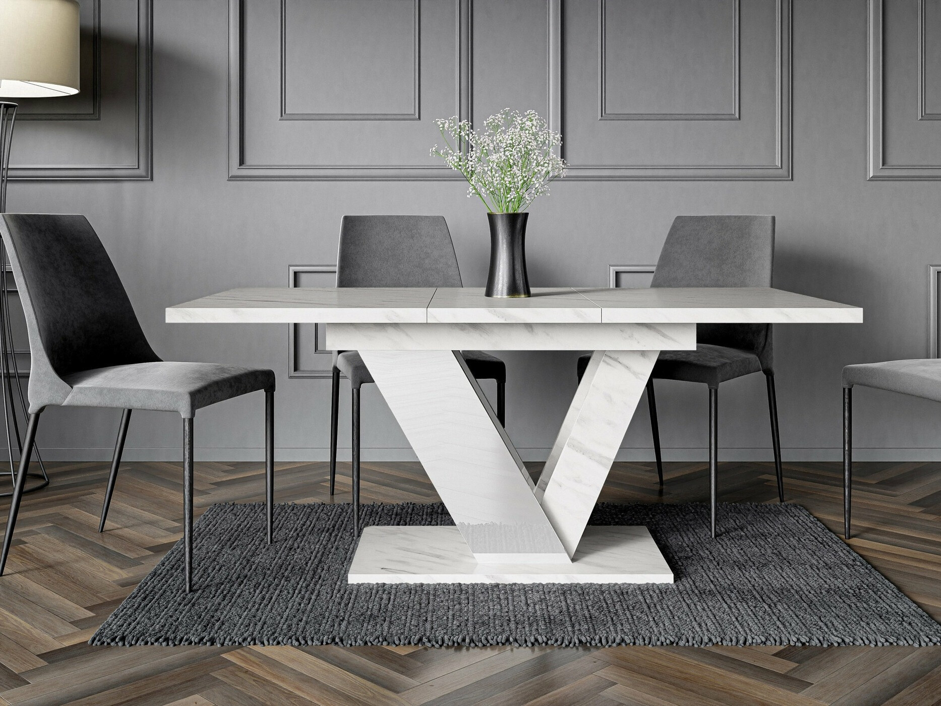 Tafel Goodyear 131 (Wit marmer)