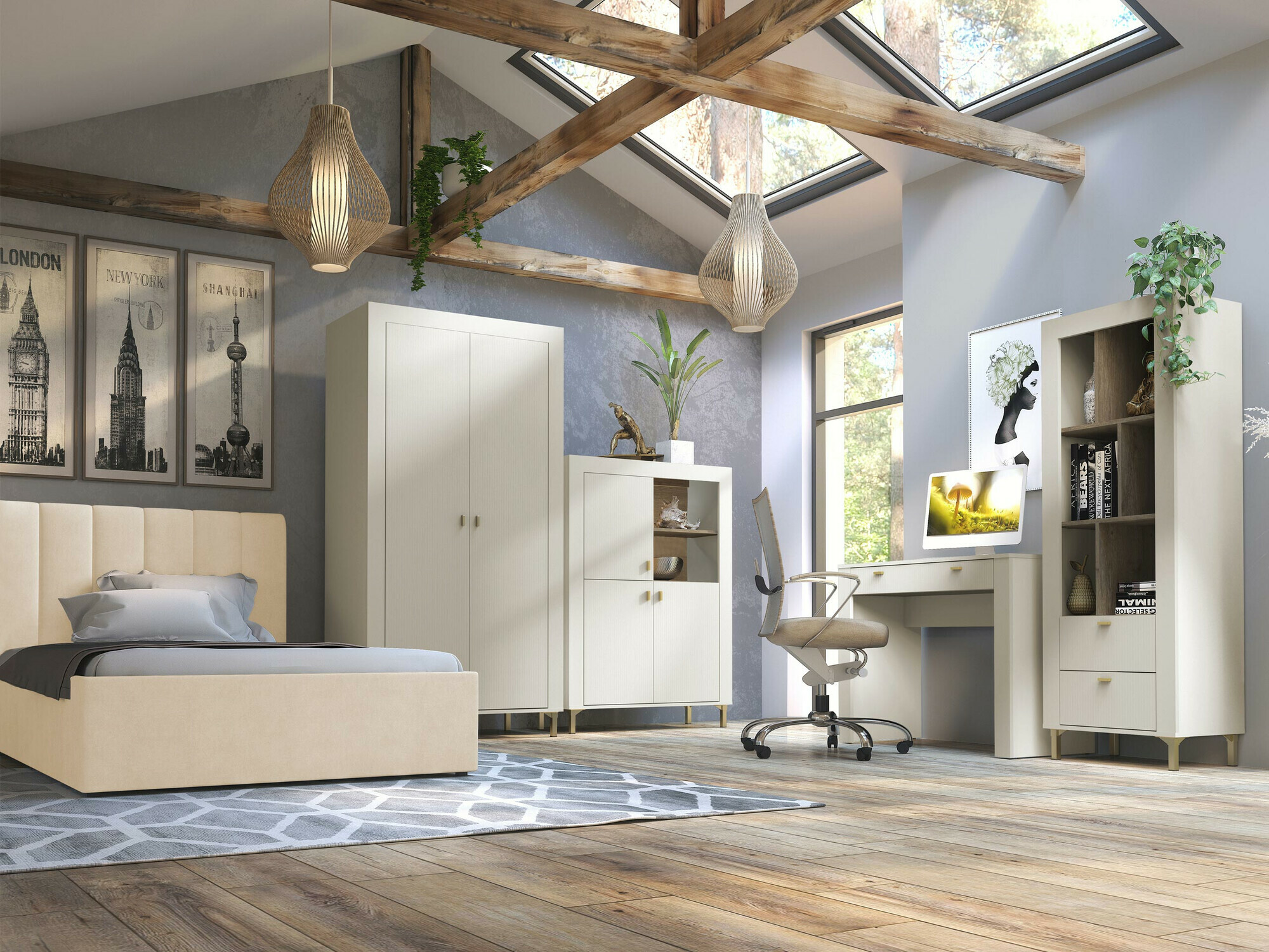 Slaapkamer set Mormavu 116 (Kasjmier)