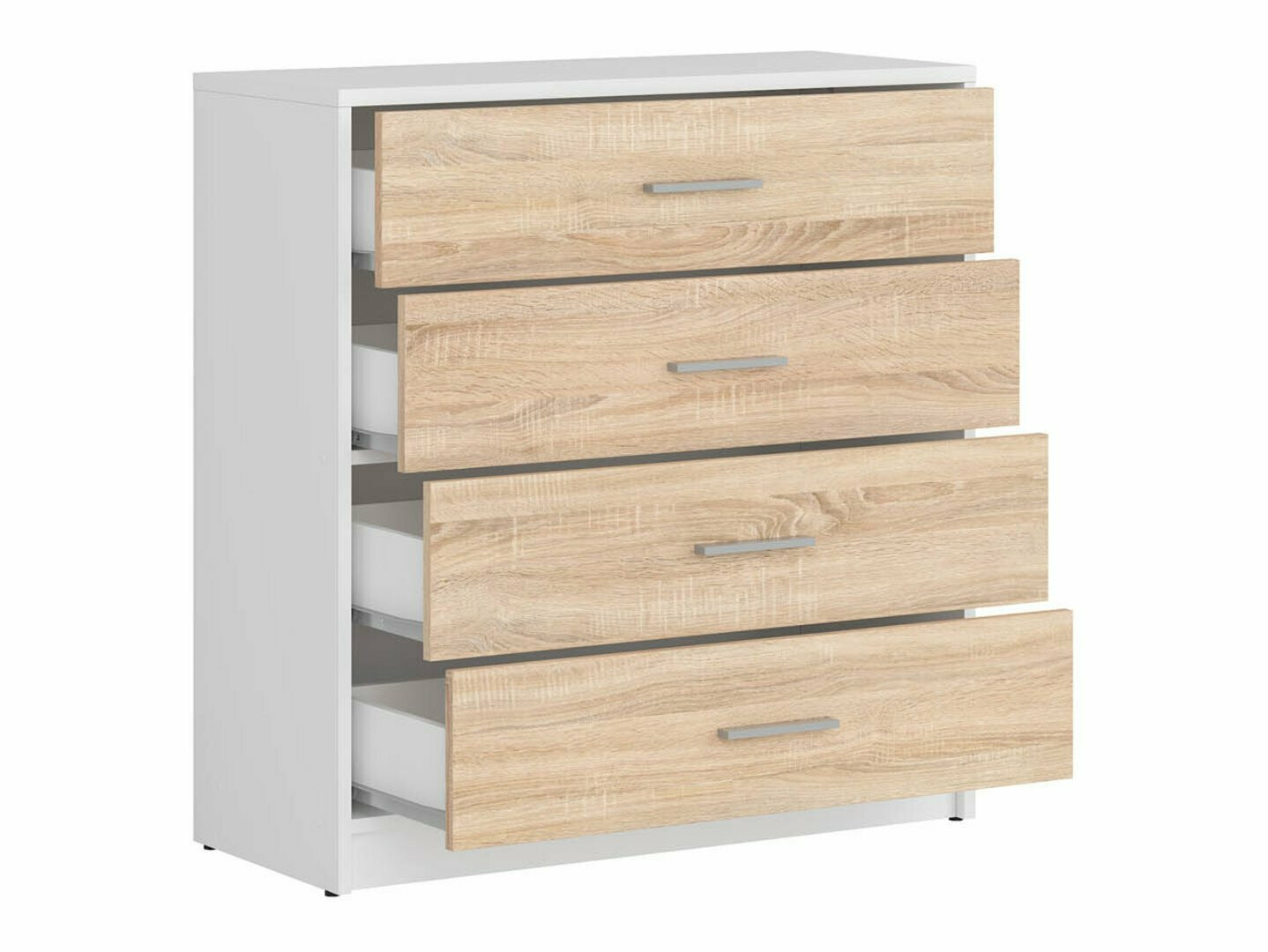 Ladekast Novsore 101 (Wit + Sonoma eik)