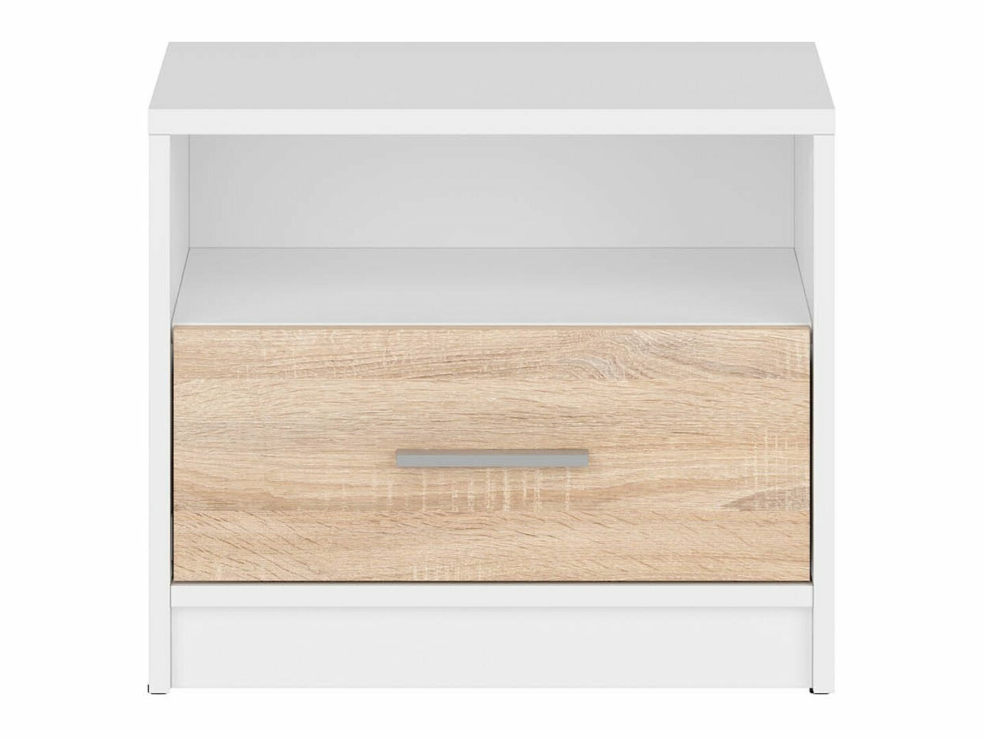 Nachtkastje Novsore 102 (Wit + Sonoma eik)