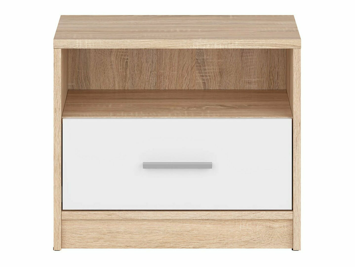Nachtkastje Novsore 102 (Wit + Sonoma eik)