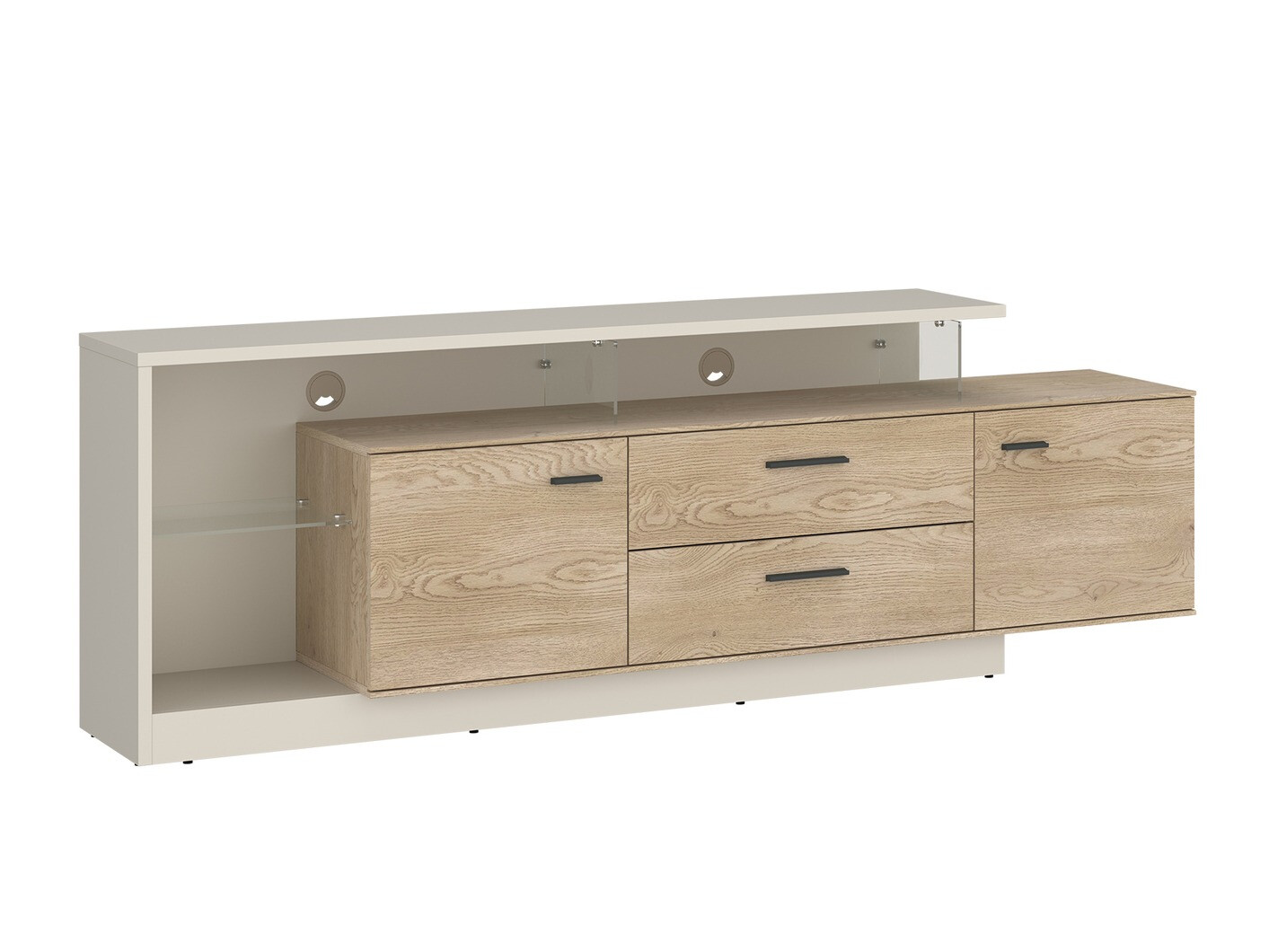 TV-meubel Avicoro 106 (Kasjmier + Sonoma eik)