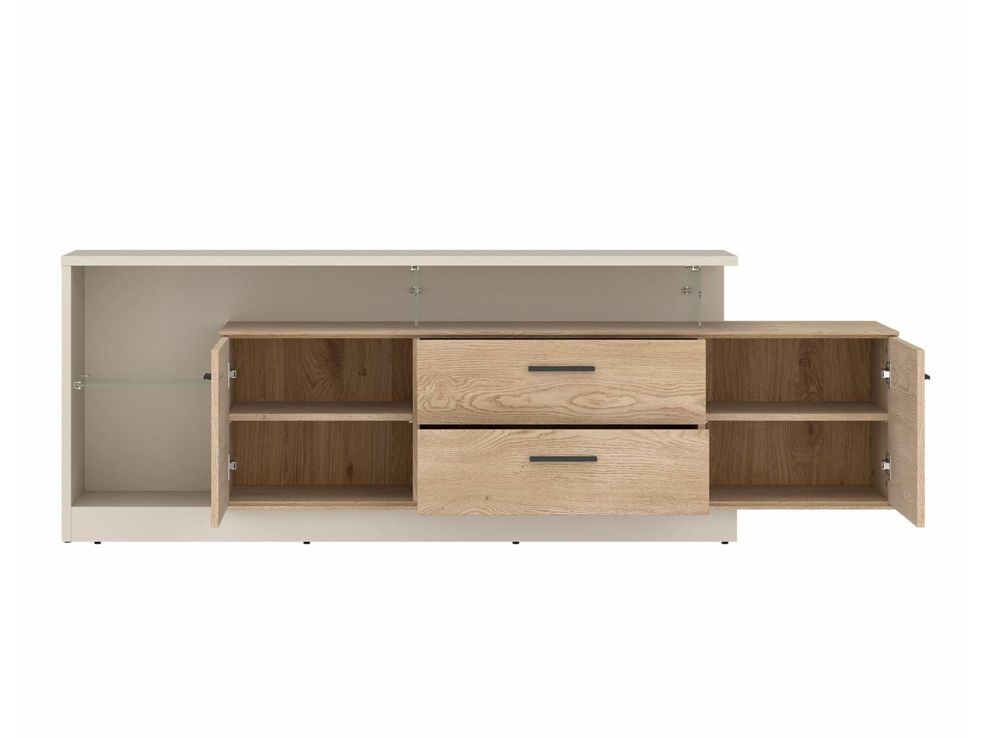 TV-meubel Avicoro 106 (Kasjmier + Sonoma eik)