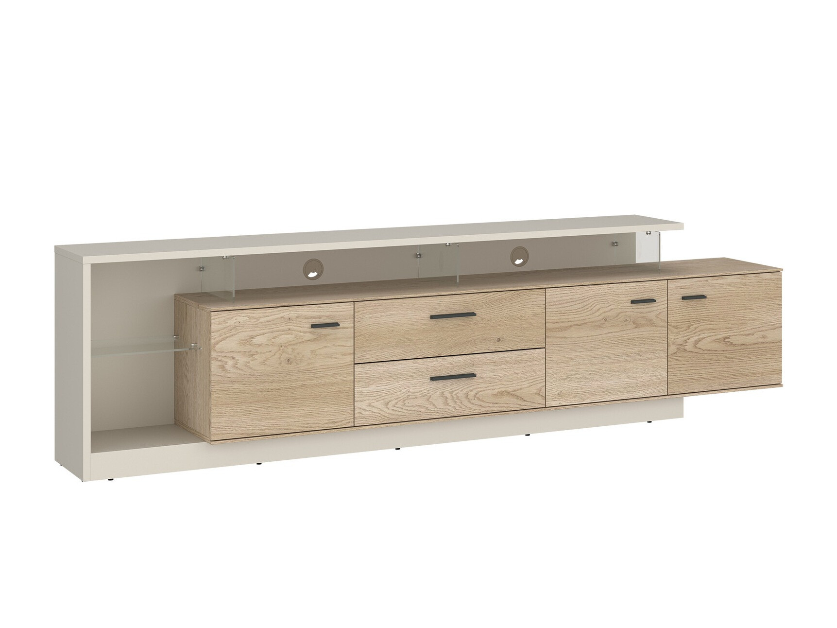 TV-meubel Avicoro 107 (Kasjmier + Sonoma eik)