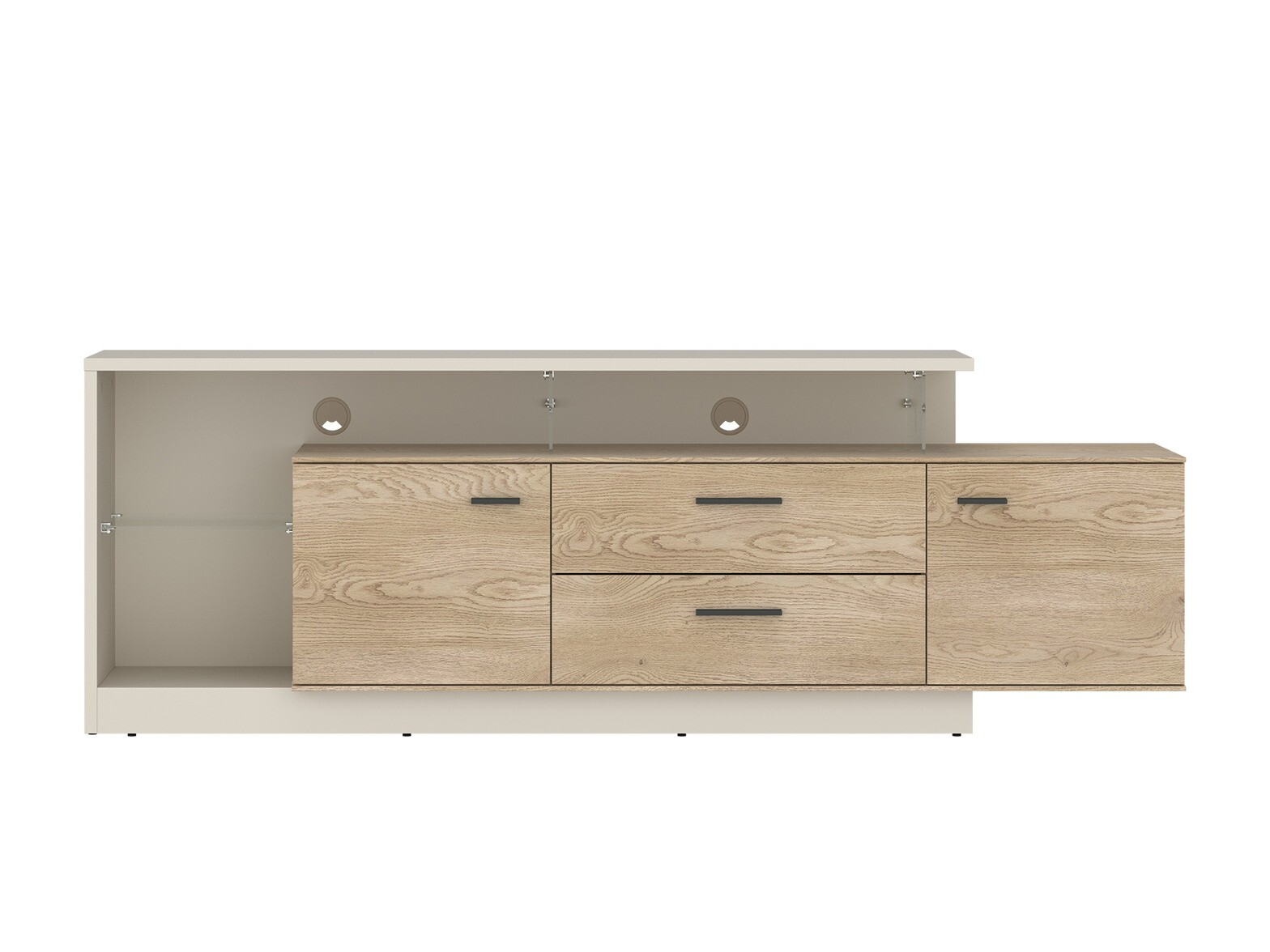 TV-meubel Ontario 137 (Kasjmier + Sonoma eik)