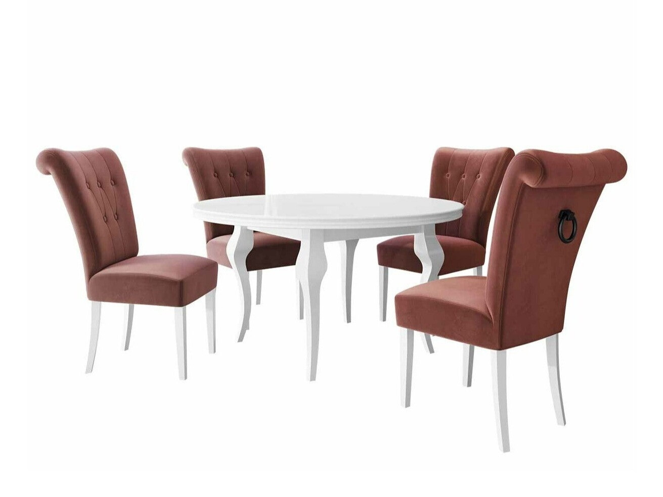 Eetkamerset Racine 143 (Wit + Magic Velvet 2258)