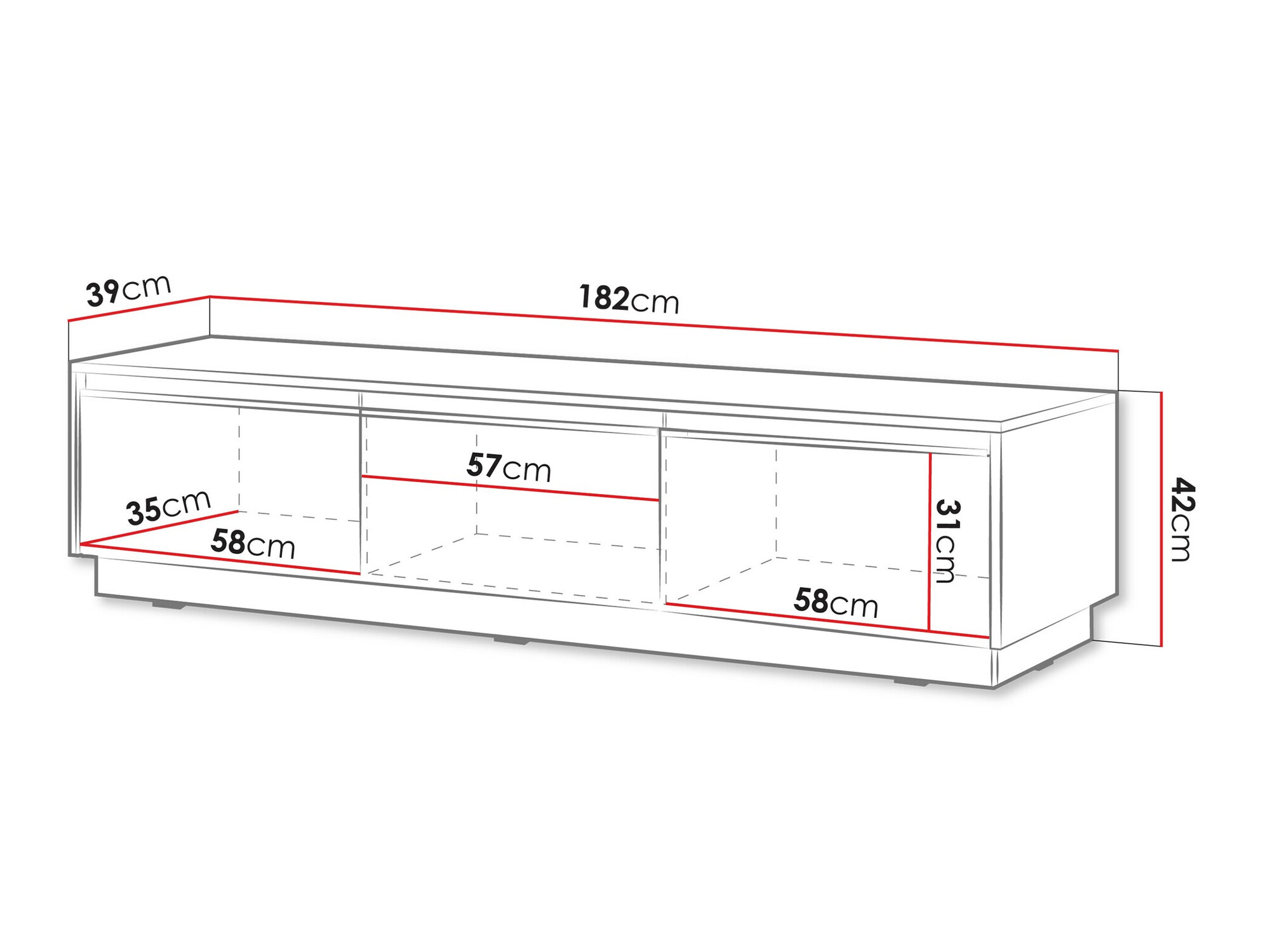 TV-meubel Sorbela 103 (Wit)