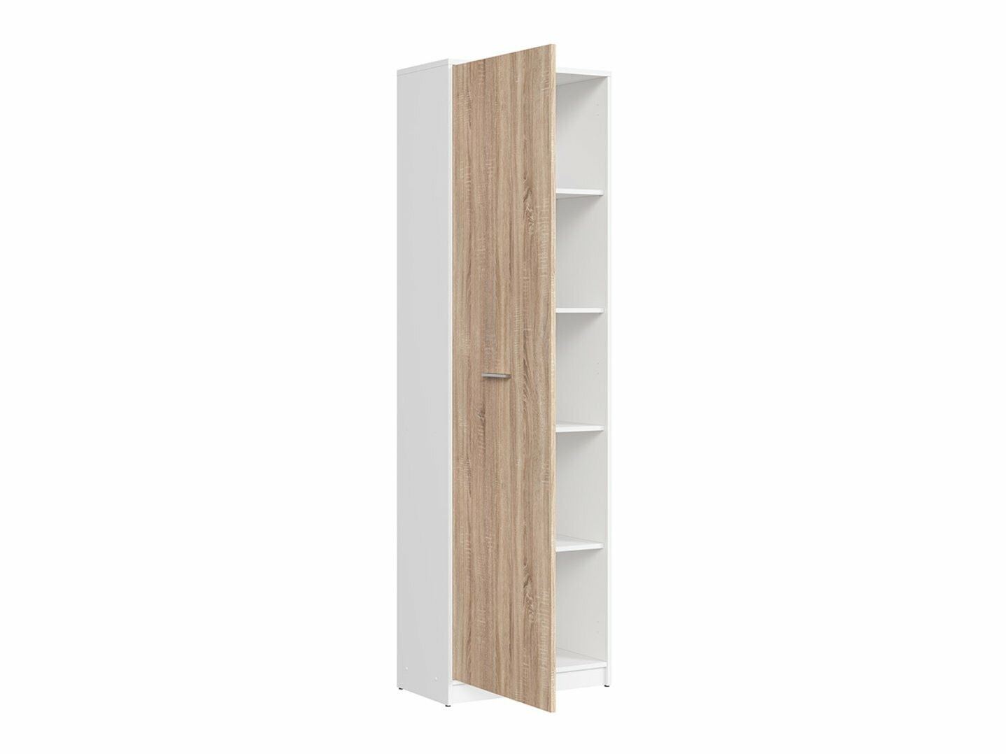 Boekenkast Novsore 114 (Wit + Sonoma eik)