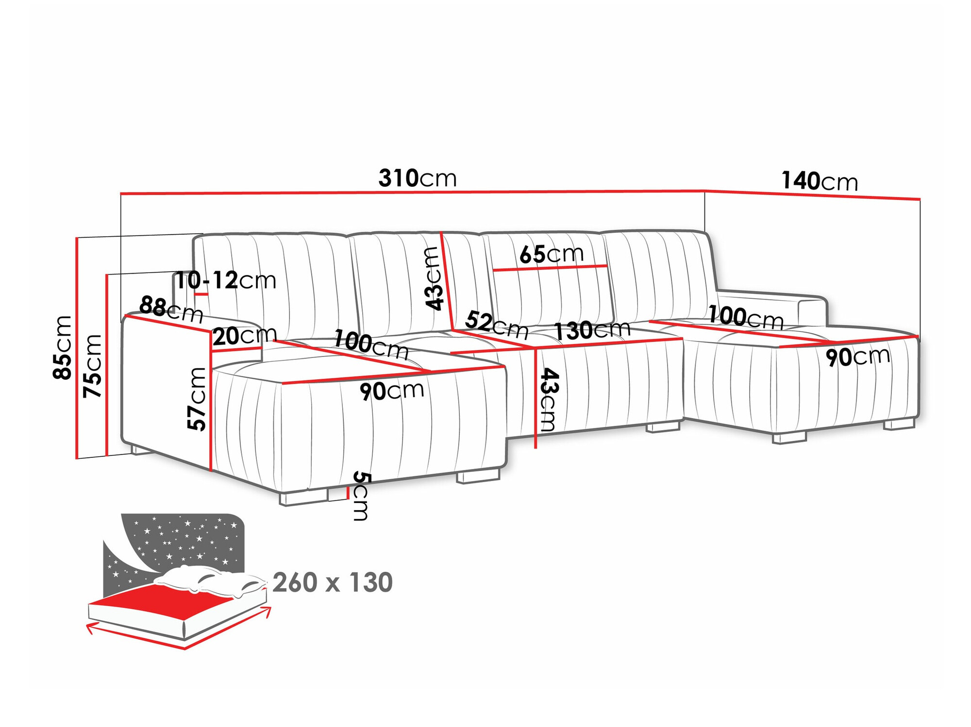 Hoekbank Columbus 232 (Manila 31)