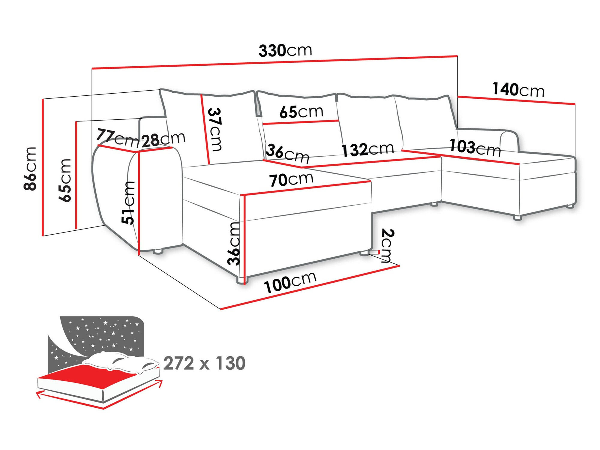Hoekbank Memphis 149 (Lux 05 + Lux 23)