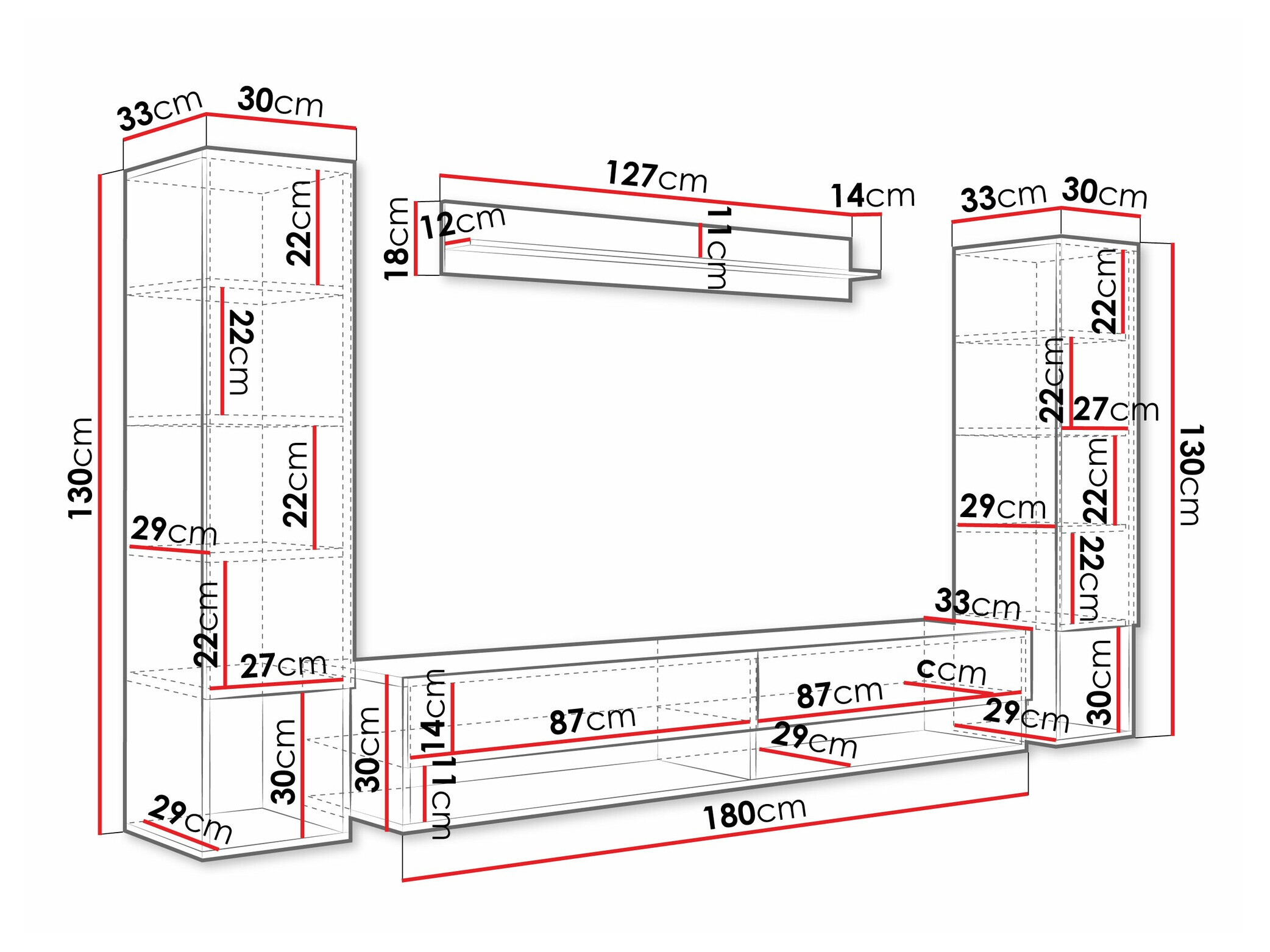 Woonkamerset Sarasota 176 (Wotan eik)