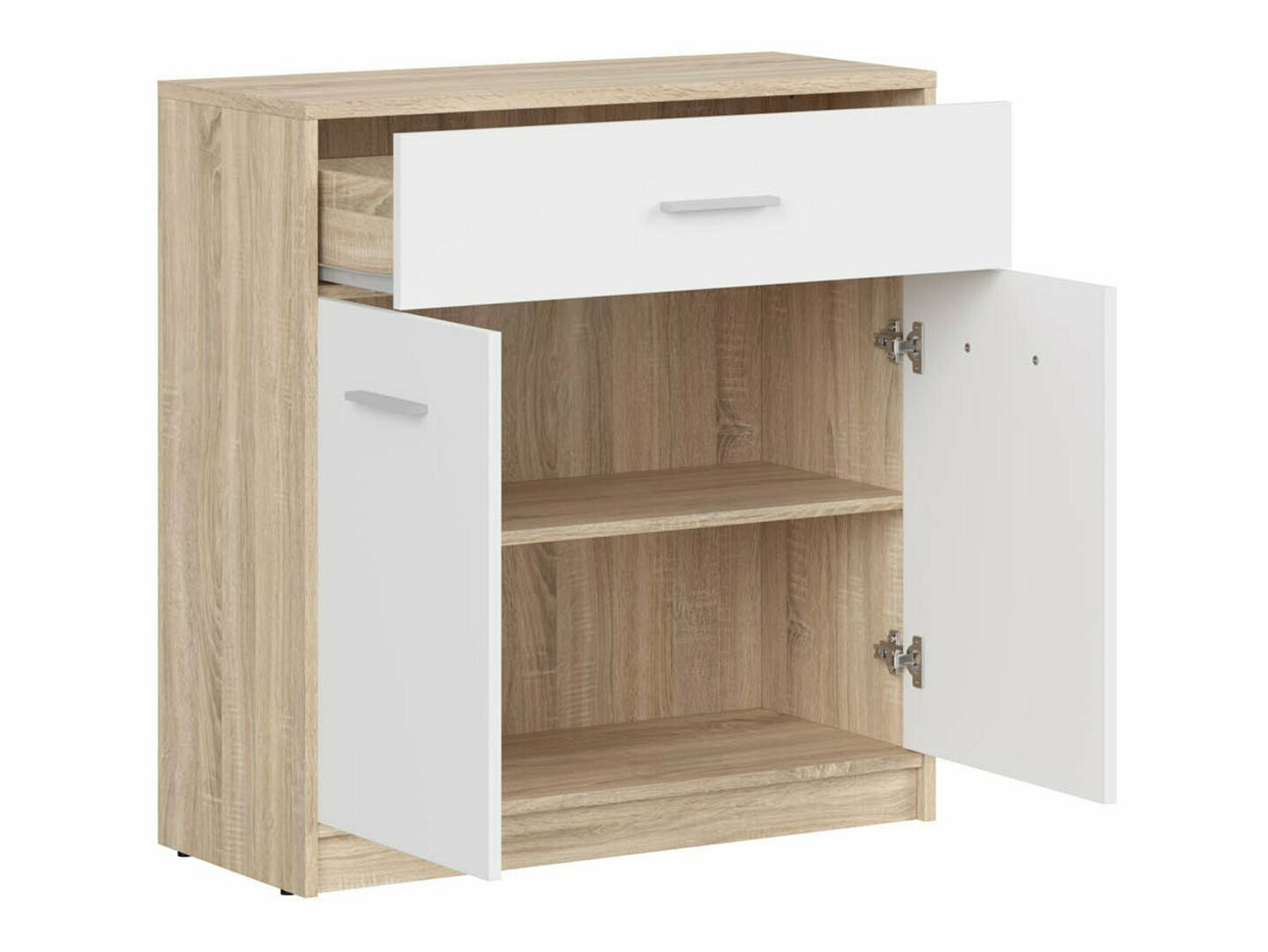 Ladekast Novsore 115 (Sonoma eik + Wit)