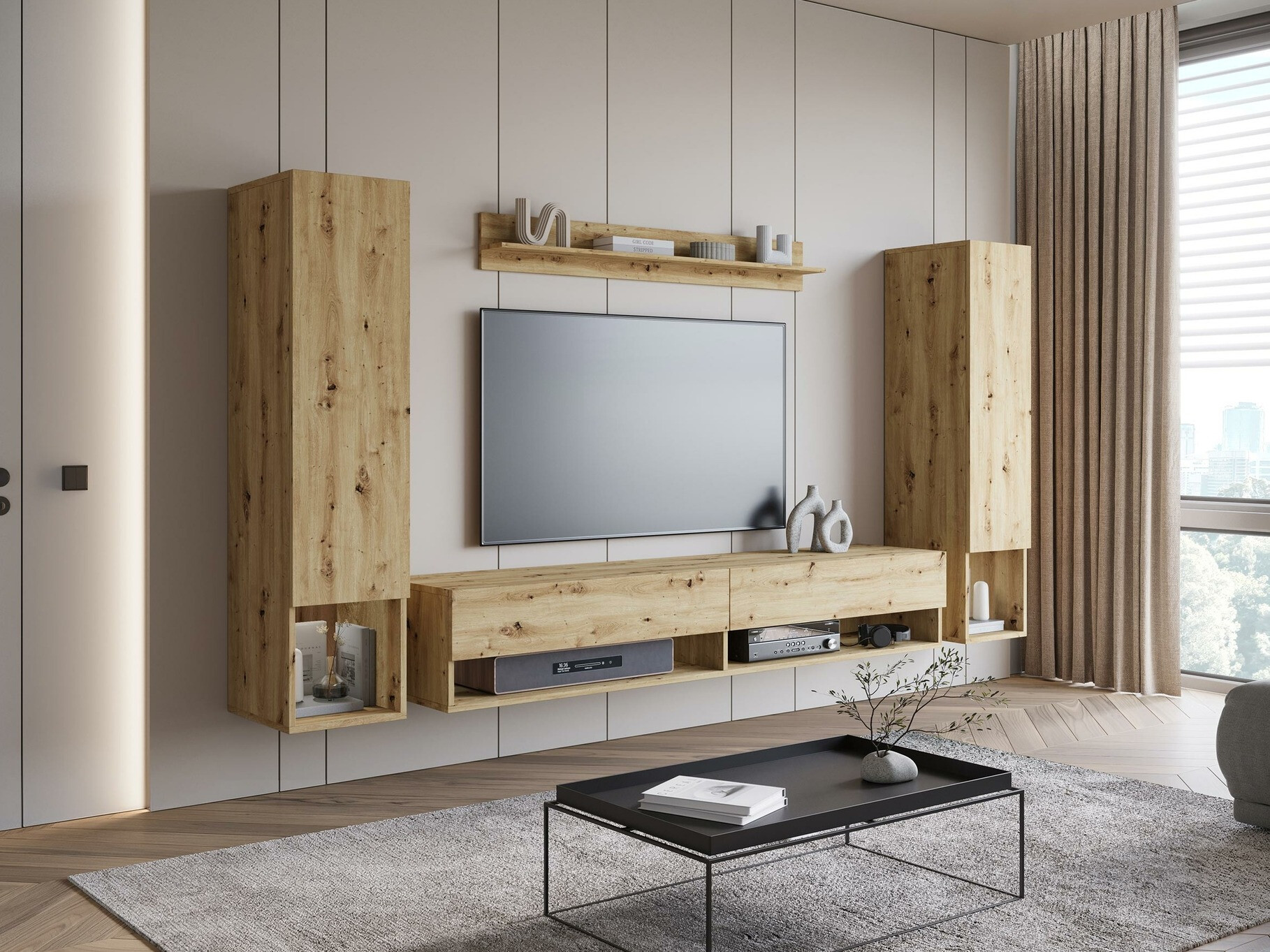 Woonkamerset Sarasota 176 (Artisan eiken)