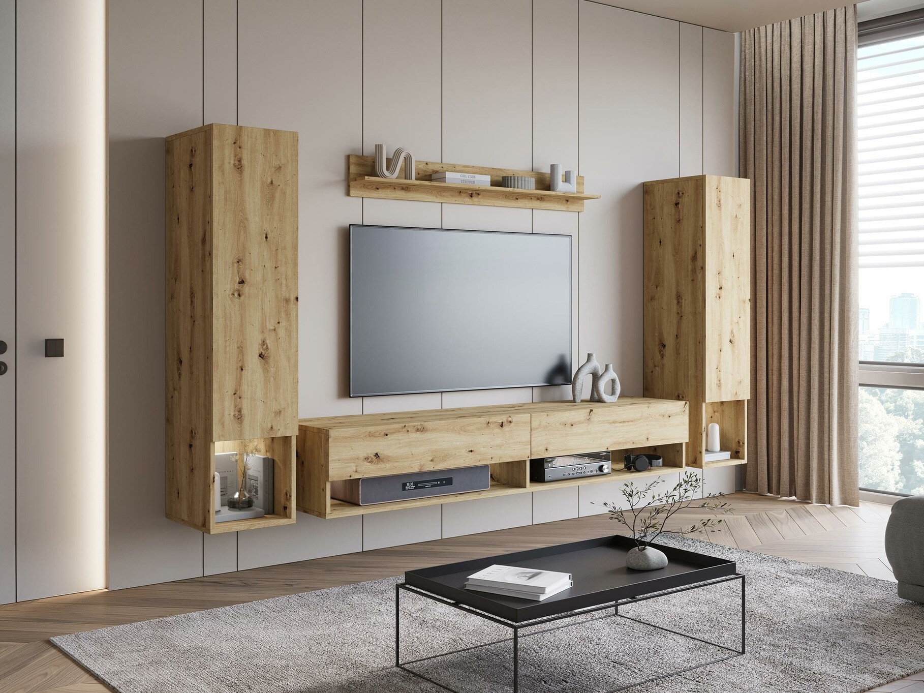 Woonkamerset Sarasota 176 (Artisan eiken)