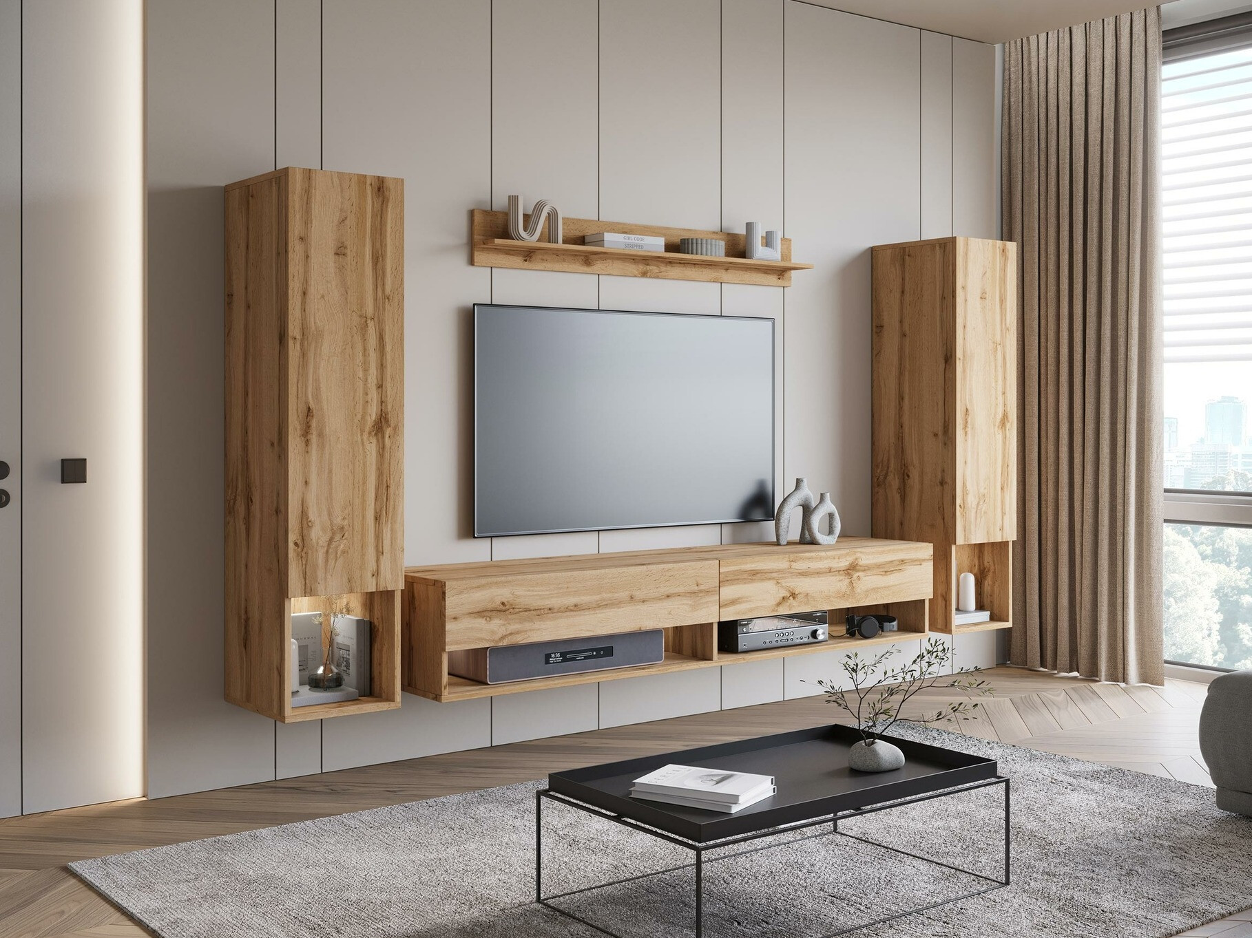 Woonkamerset Sarasota 176 (Wotan eik)