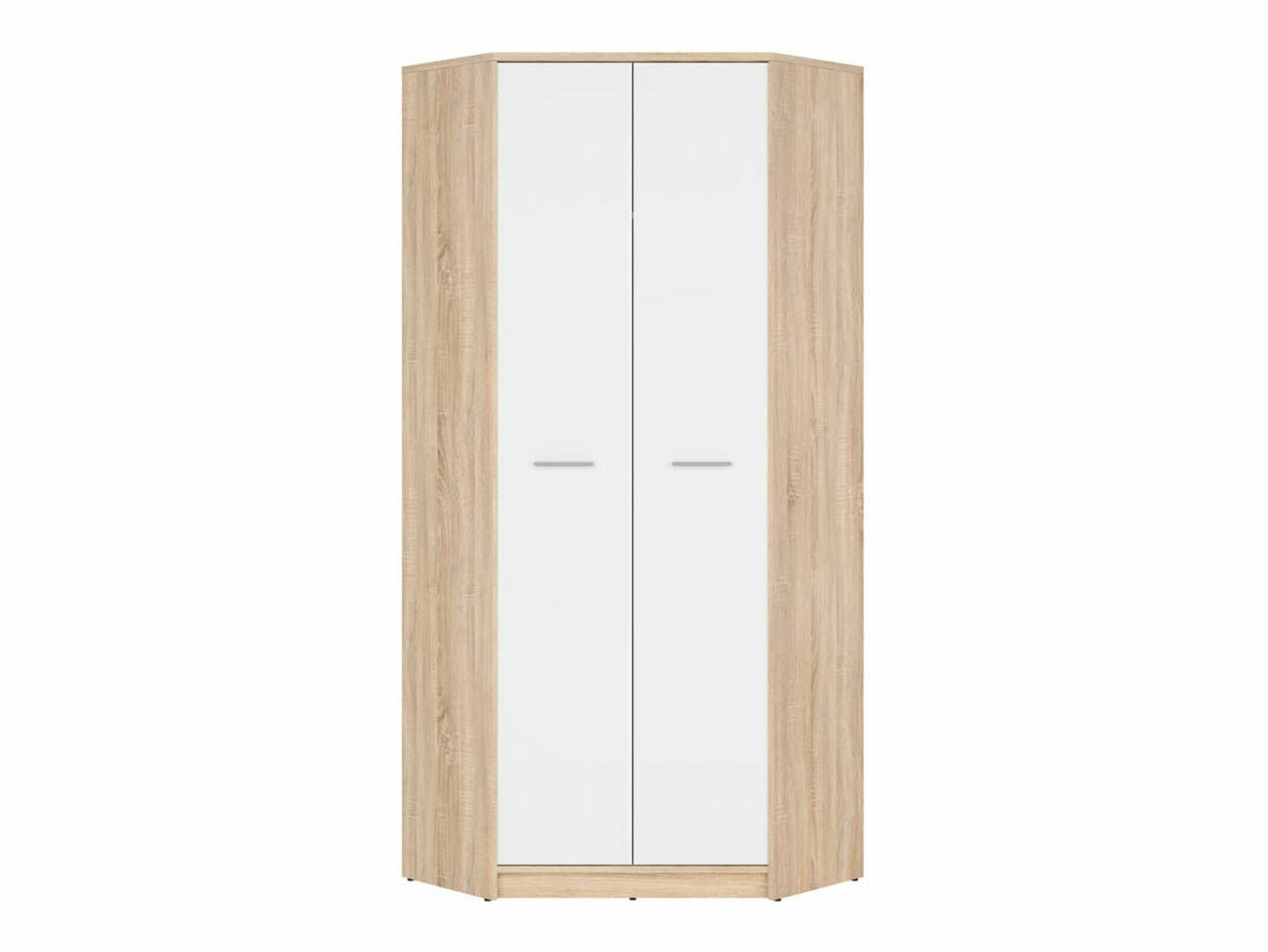 Hoekkledingkast Novsore 119 (Sonoma eik + Wit)