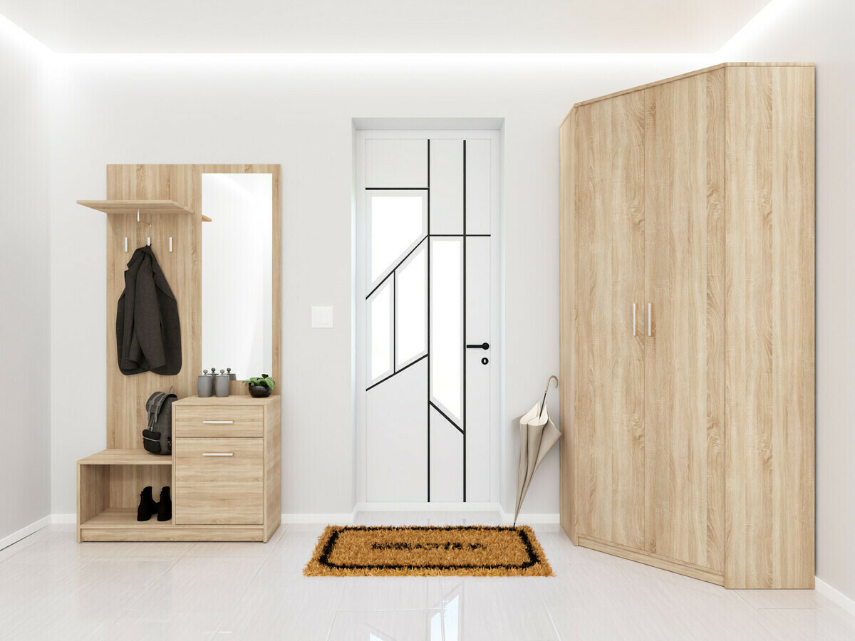 Hoekkledingkast Novsore 119 (Sonoma eik)