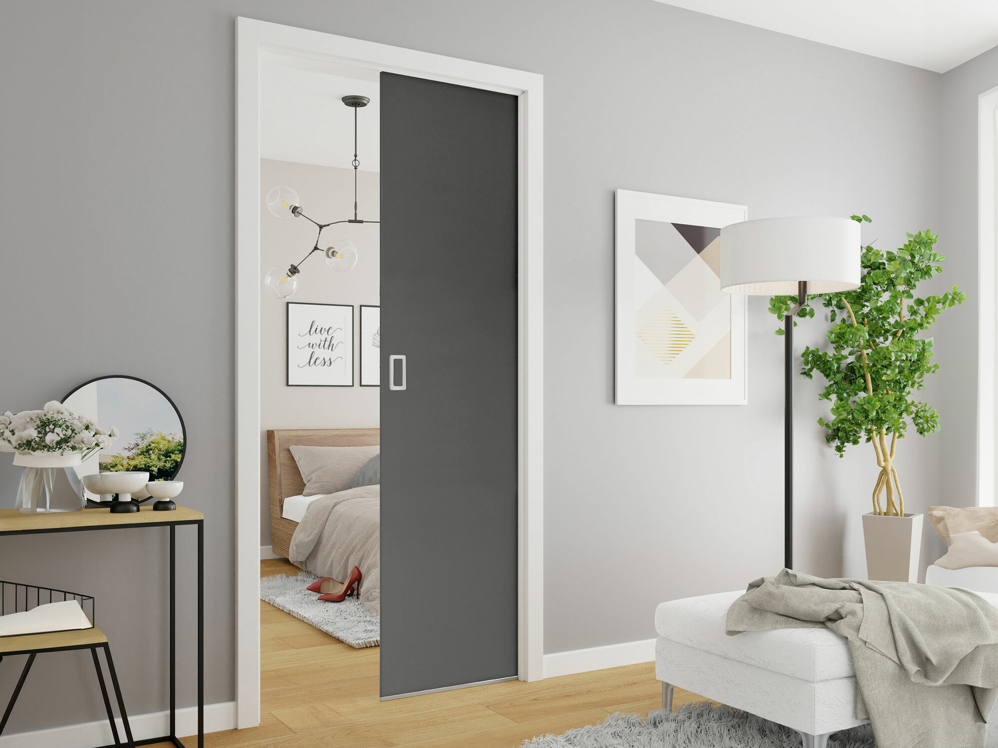 Schuifdeuren Dover 185 (Antraciet)