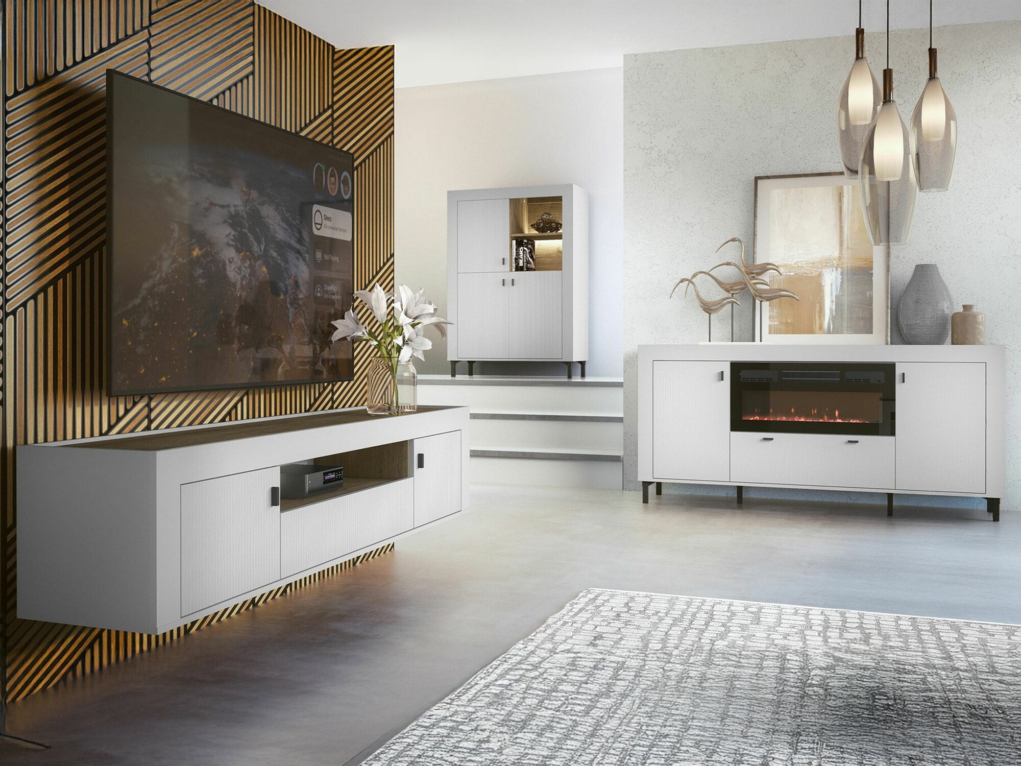 Woonkamerset Mormavu 115 (Mat wit)