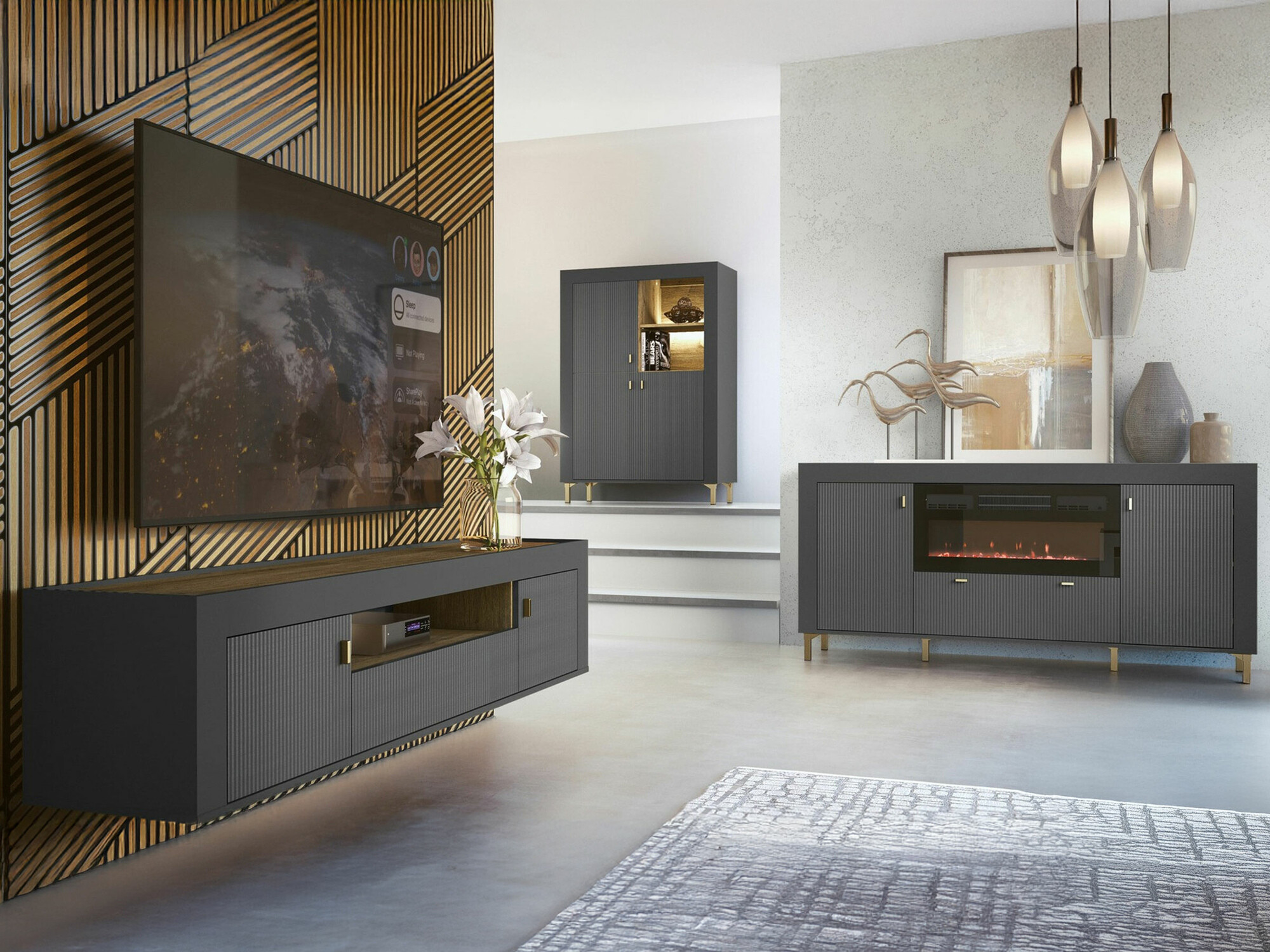 Woonkamerset Mormavu 115 (Matzwart)