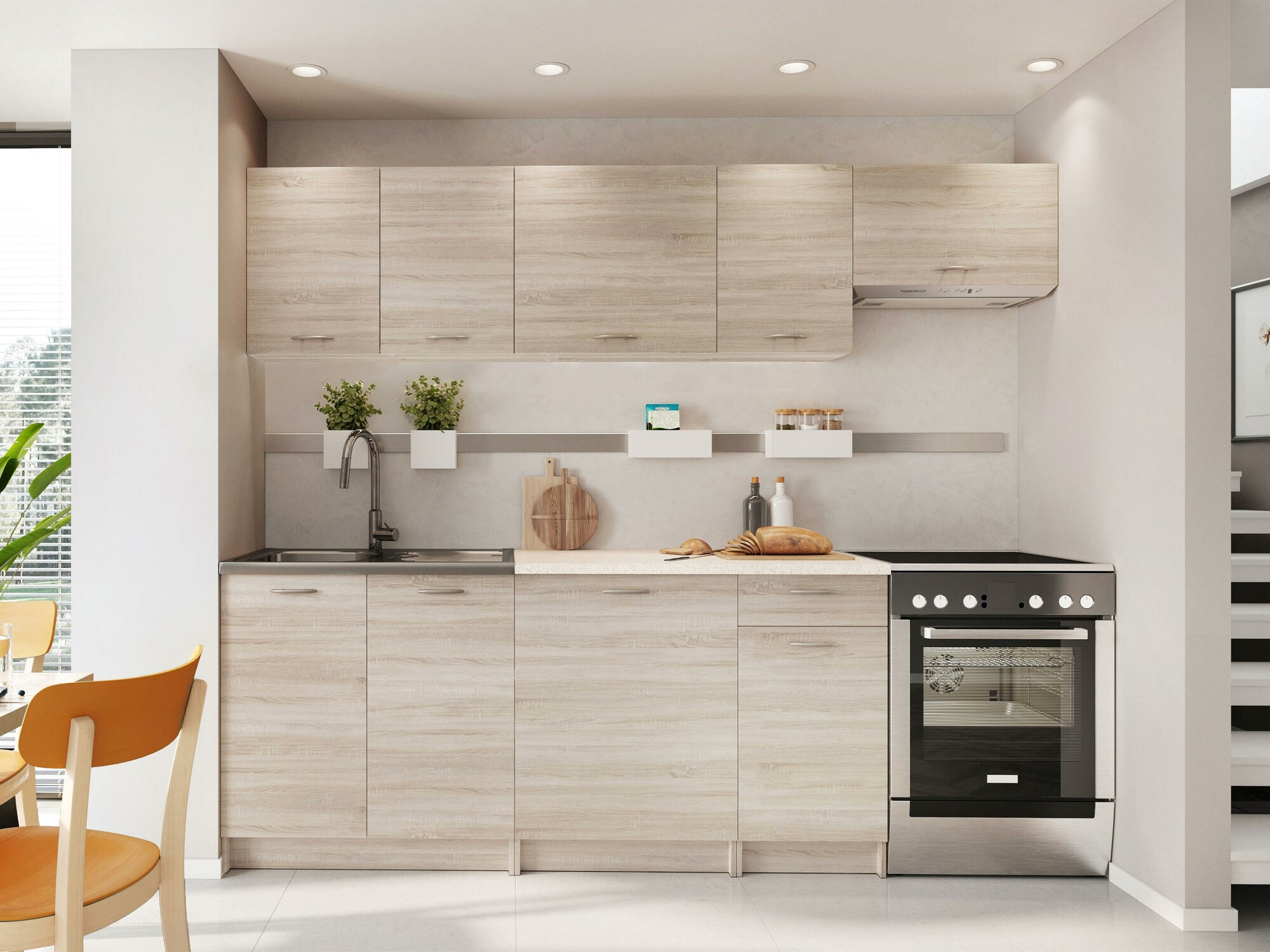 Keukenset Trenton 105 (Sonoma eik + Beige)