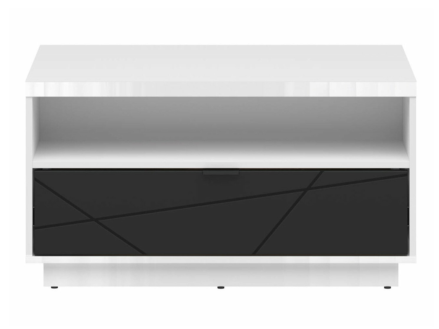 Salontafel Fivale 117 (Glanzend wit + Matzwart)