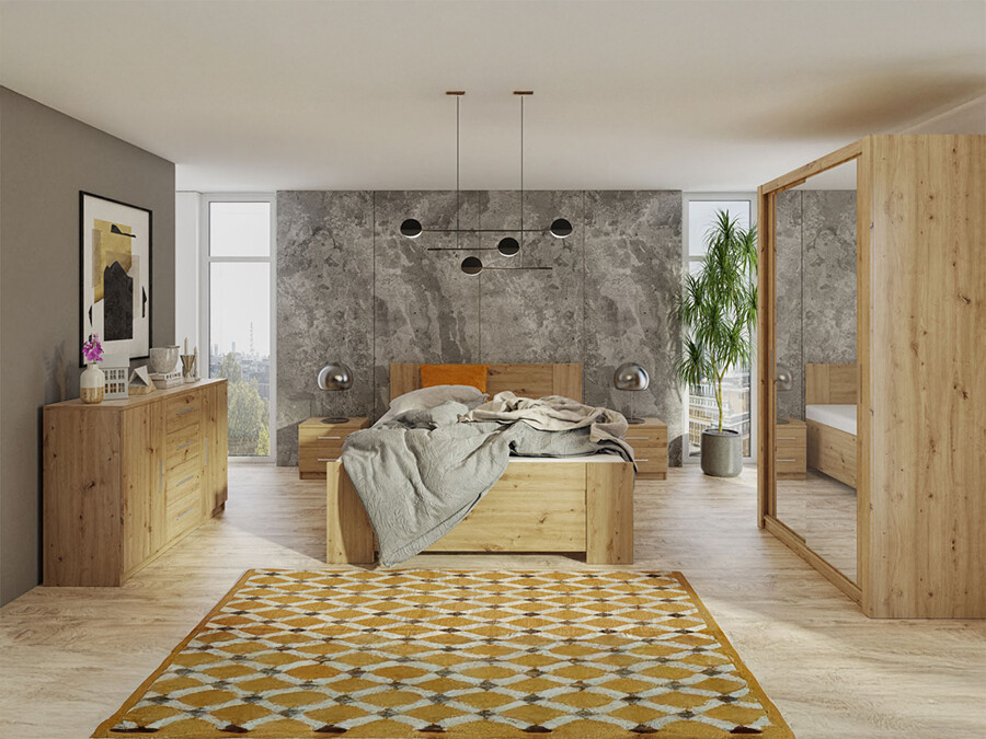 Slaapkamer set Catromi 112 (Artisan eiken)