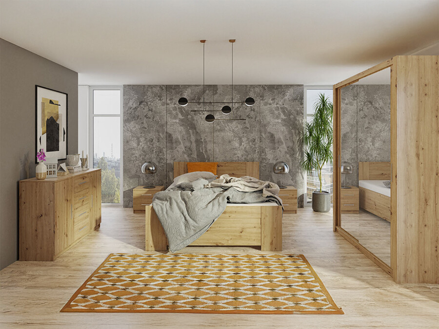 Slaapkamer set Catromi 113 (Artisan eiken)